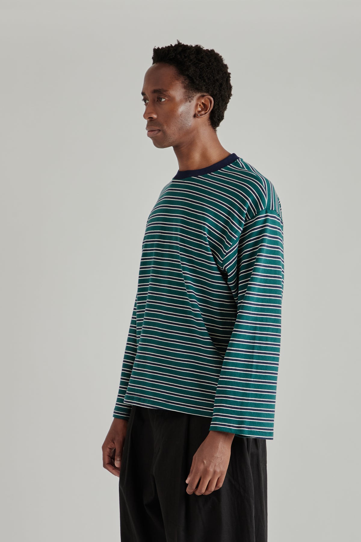Estudio Niksen FW26 Longsleeve Stripe Tee Green1953