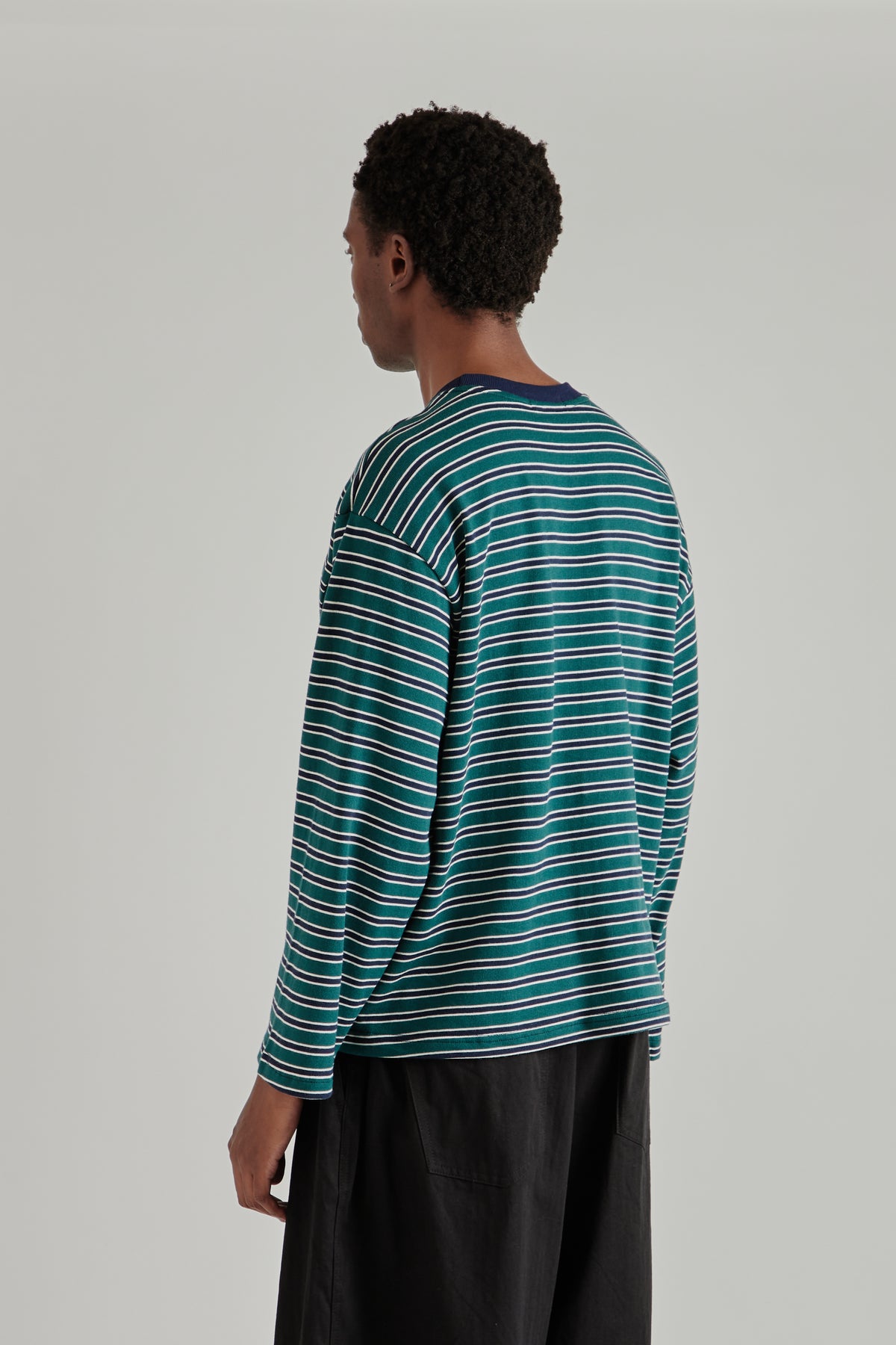Estudio Niksen FW26 Longsleeve Stripe Tee Green1957