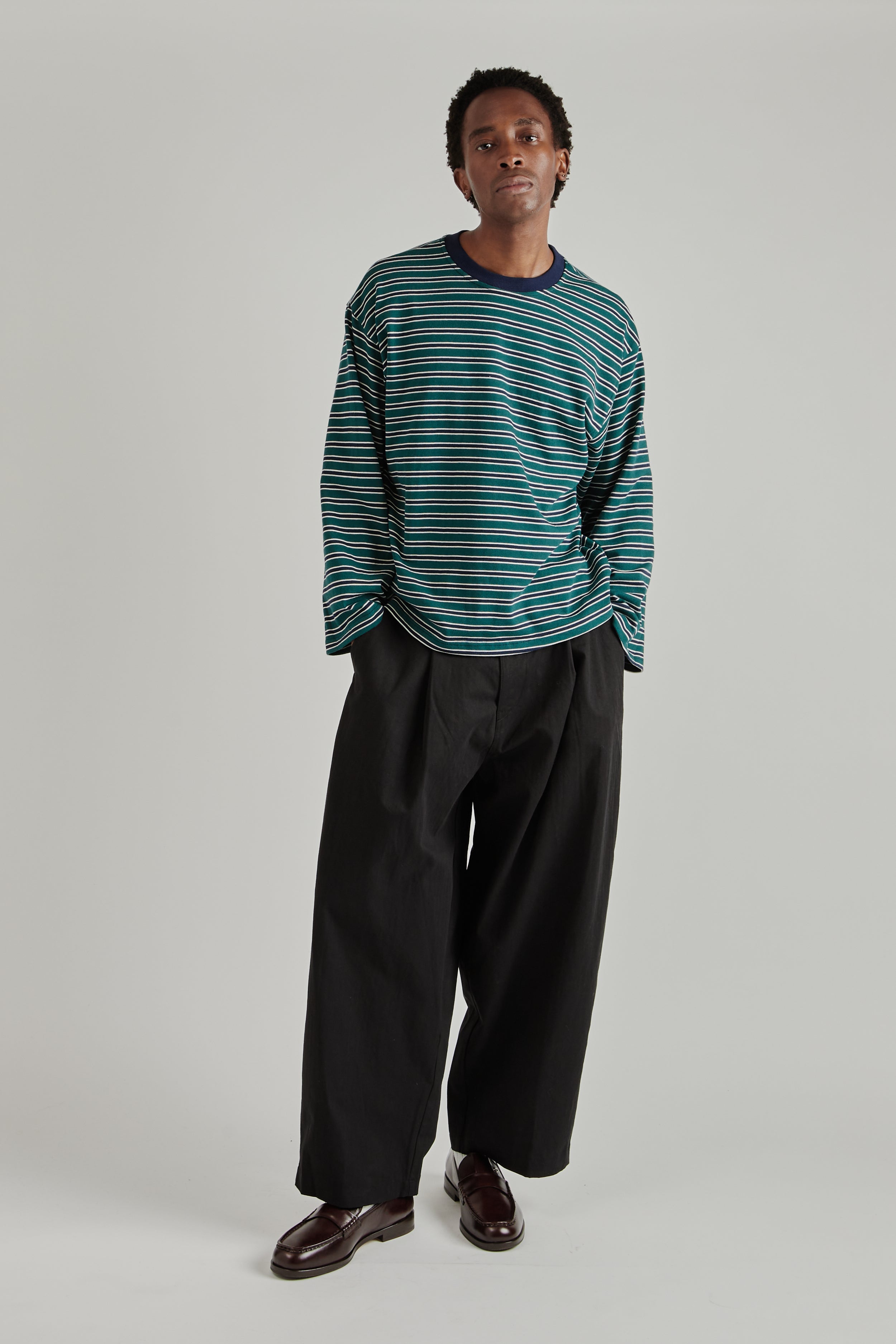 Estudio Niksen Stripe Tee Green | Wallace Mercantile