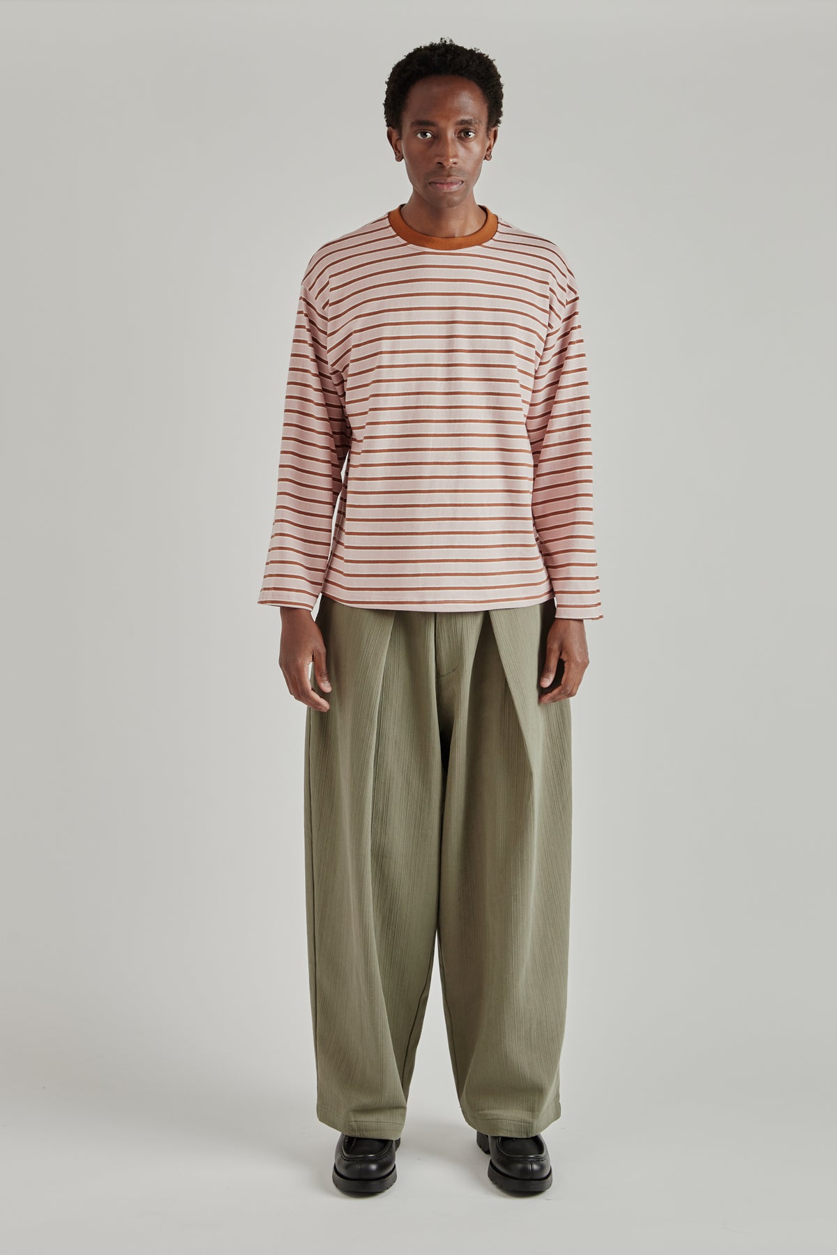 Estudio Niksen FW26 Longsleeve Stripe Tee Pink1635