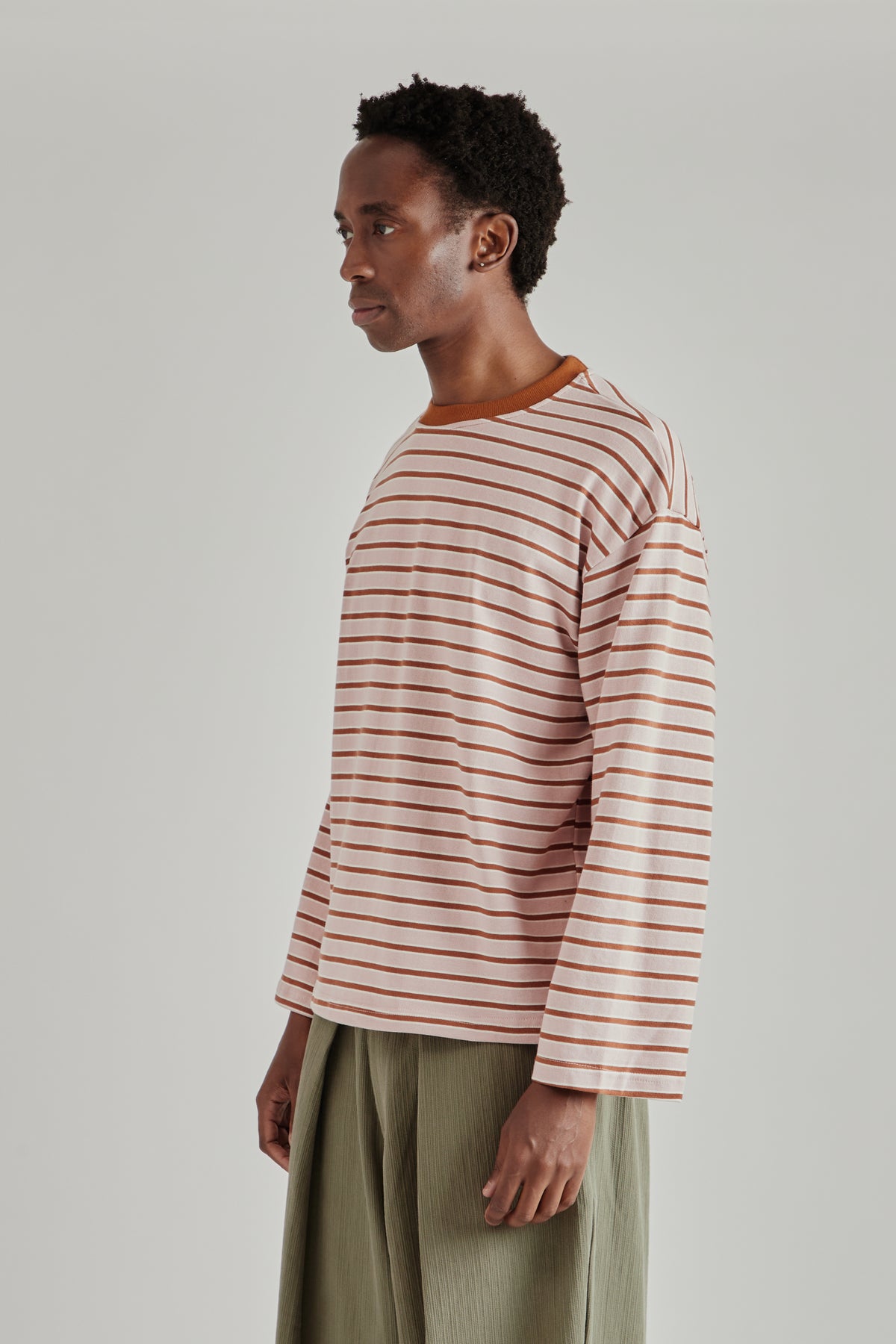 Estudio Niksen FW26 Longsleeve Stripe Tee Pink1641