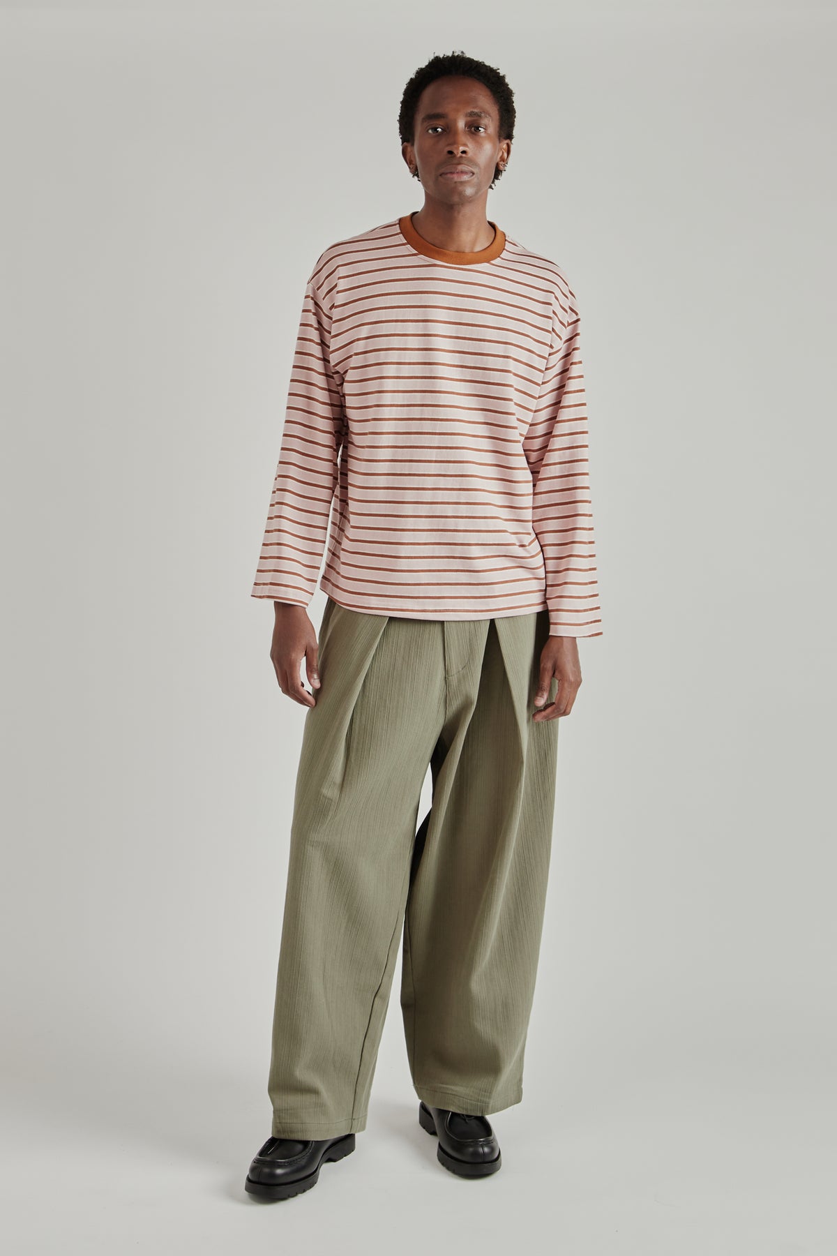 Estudio Niksen FW26 Longsleeve Stripe Tee Pink1651