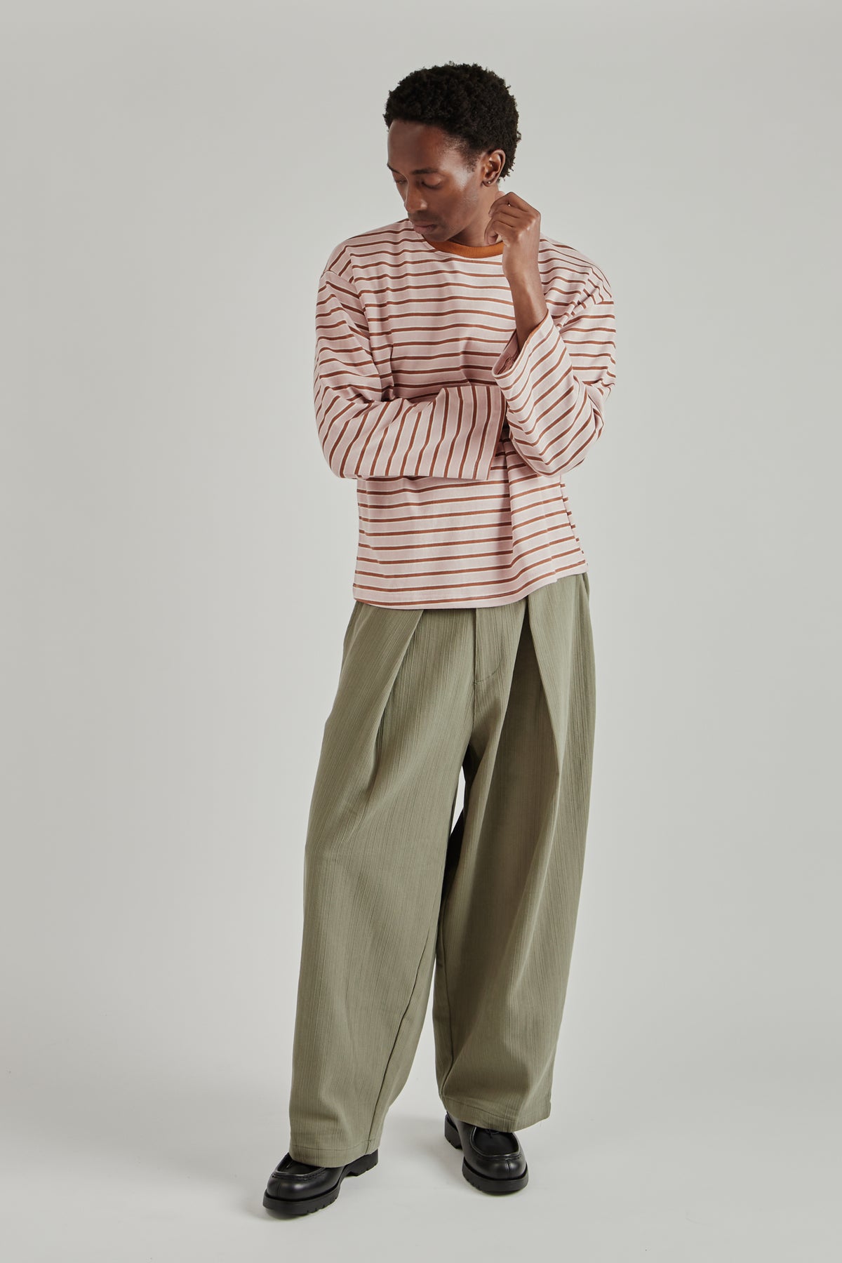 Estudio Niksen FW26 Longsleeve Stripe Tee Pink1653