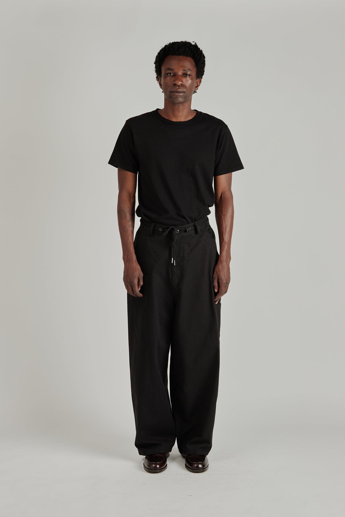 Mismatched Pocket Jeans - Black