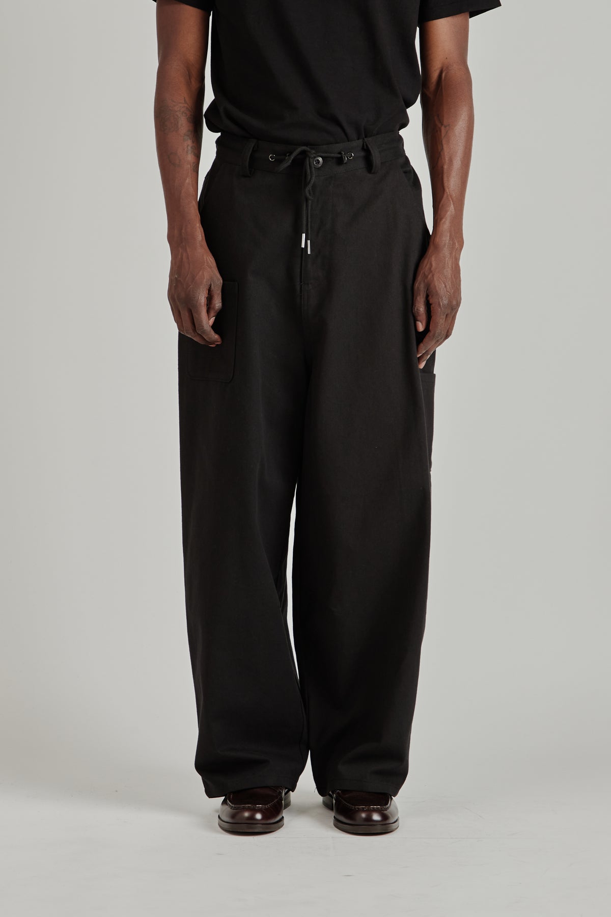 Mismatched Pocket Jeans - Black