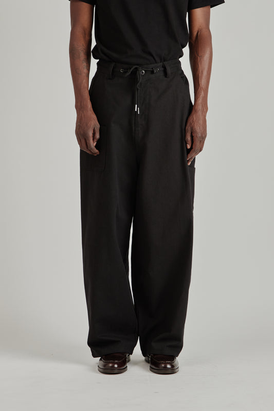 Mismatched Pocket Jeans - Black