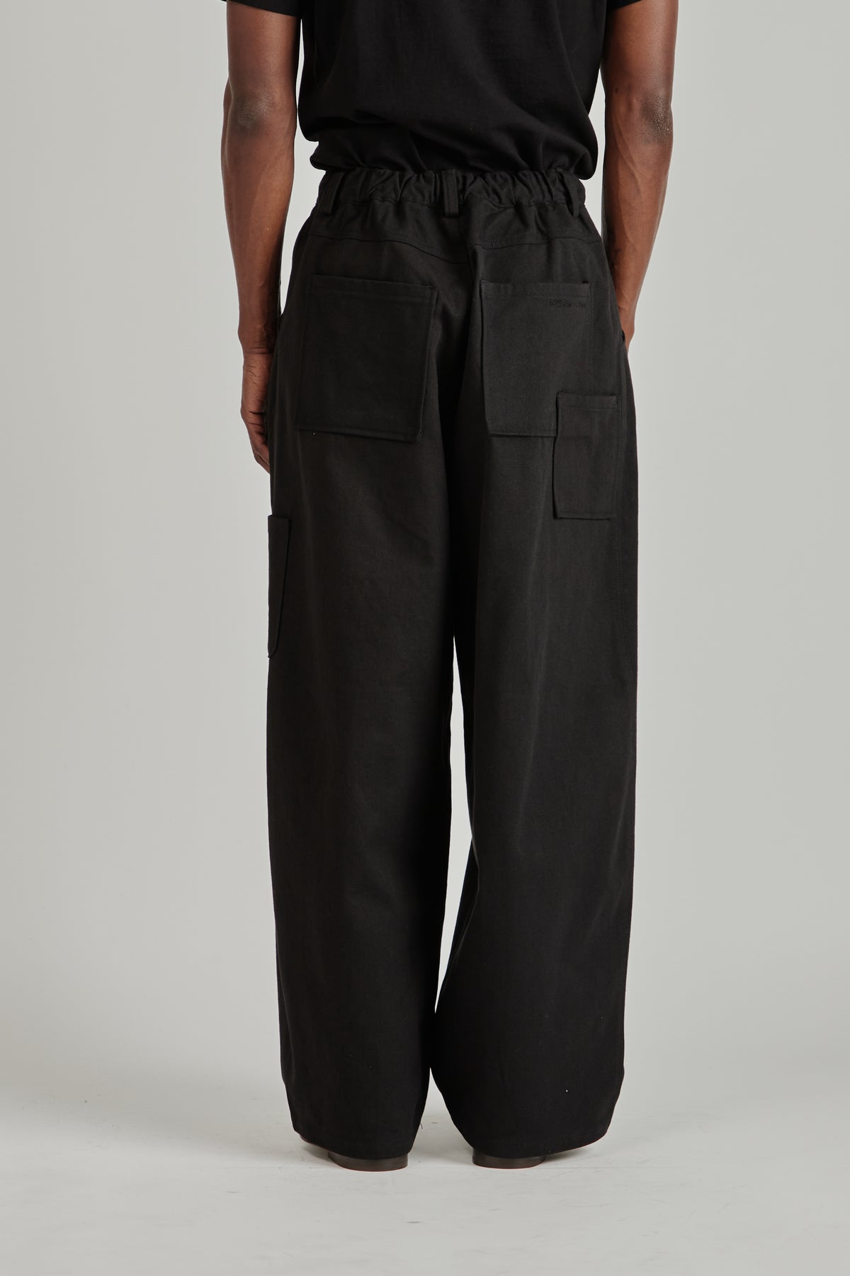 Mismatched Pocket Jeans - Black