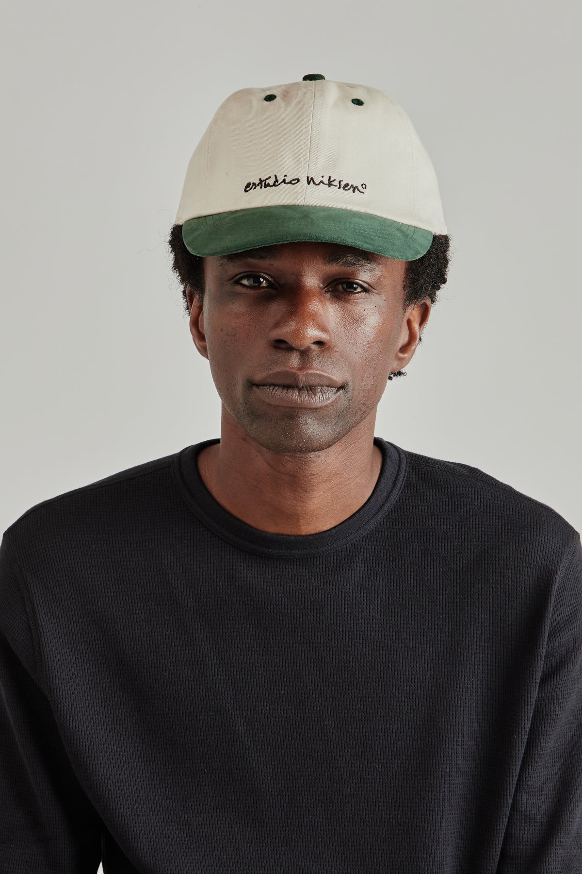 Niksen Doodle Cap - Green/Cream