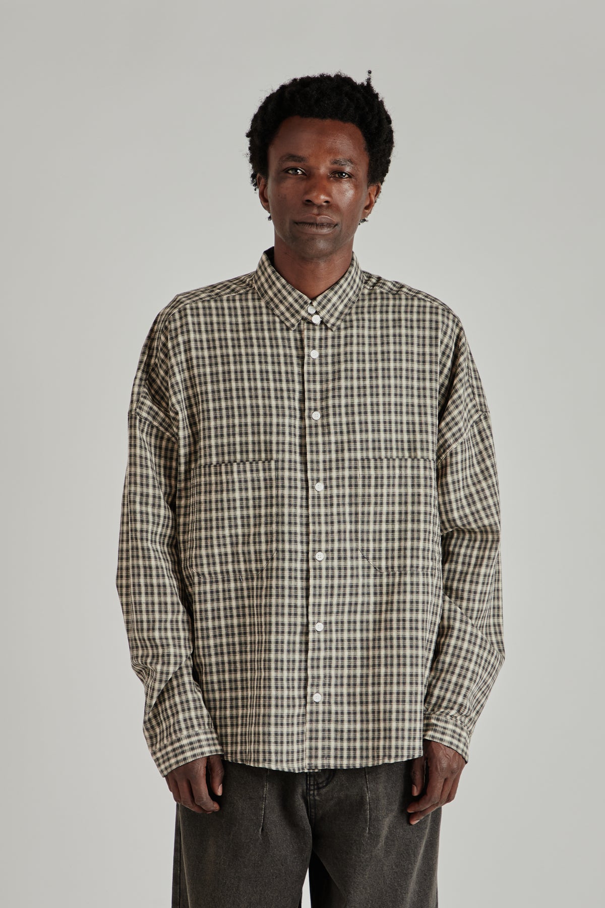 Oxford Balloon Shirt - Brown Checkered