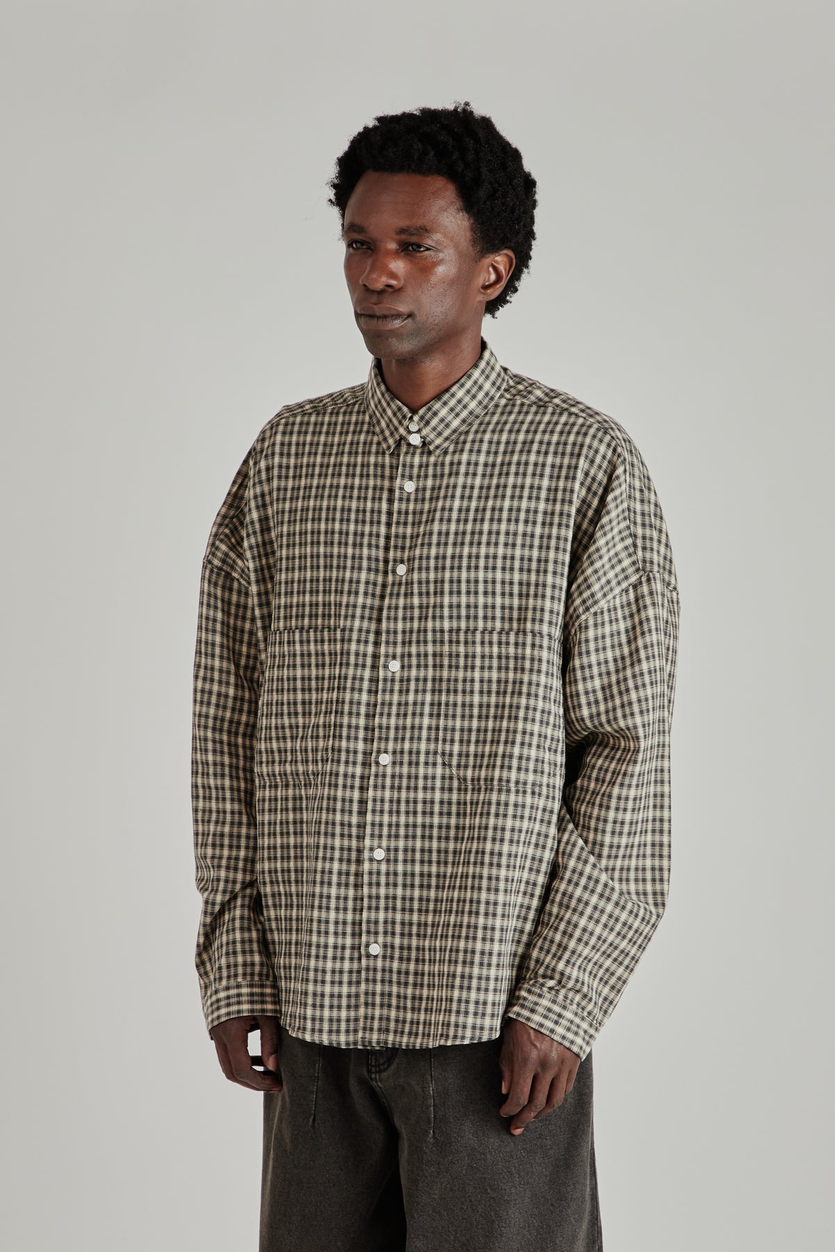 Oxford Balloon Shirt - Brown Checkered