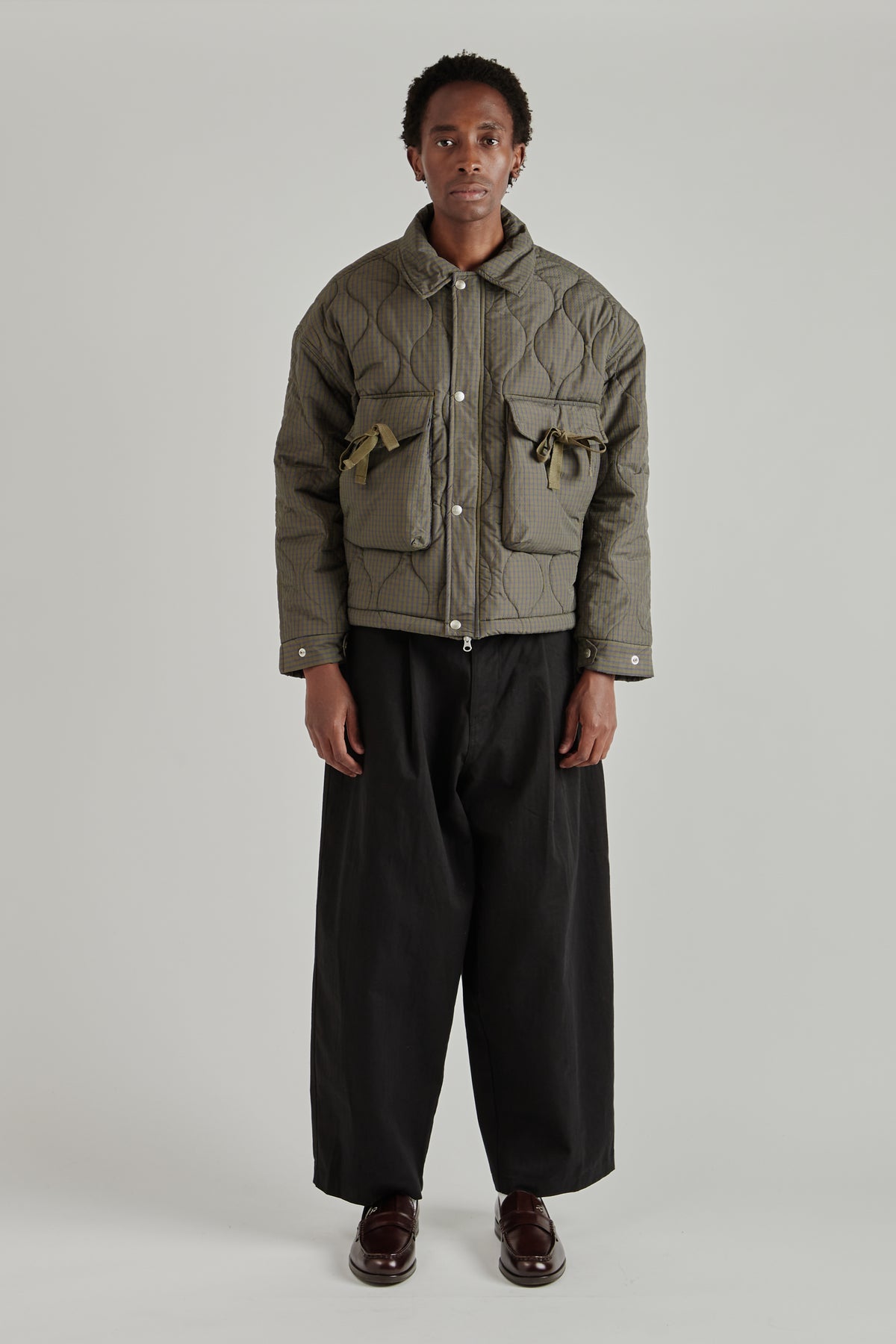 Estudio Niksen FW26 Quilted Pocket Jacket Checkered2034
