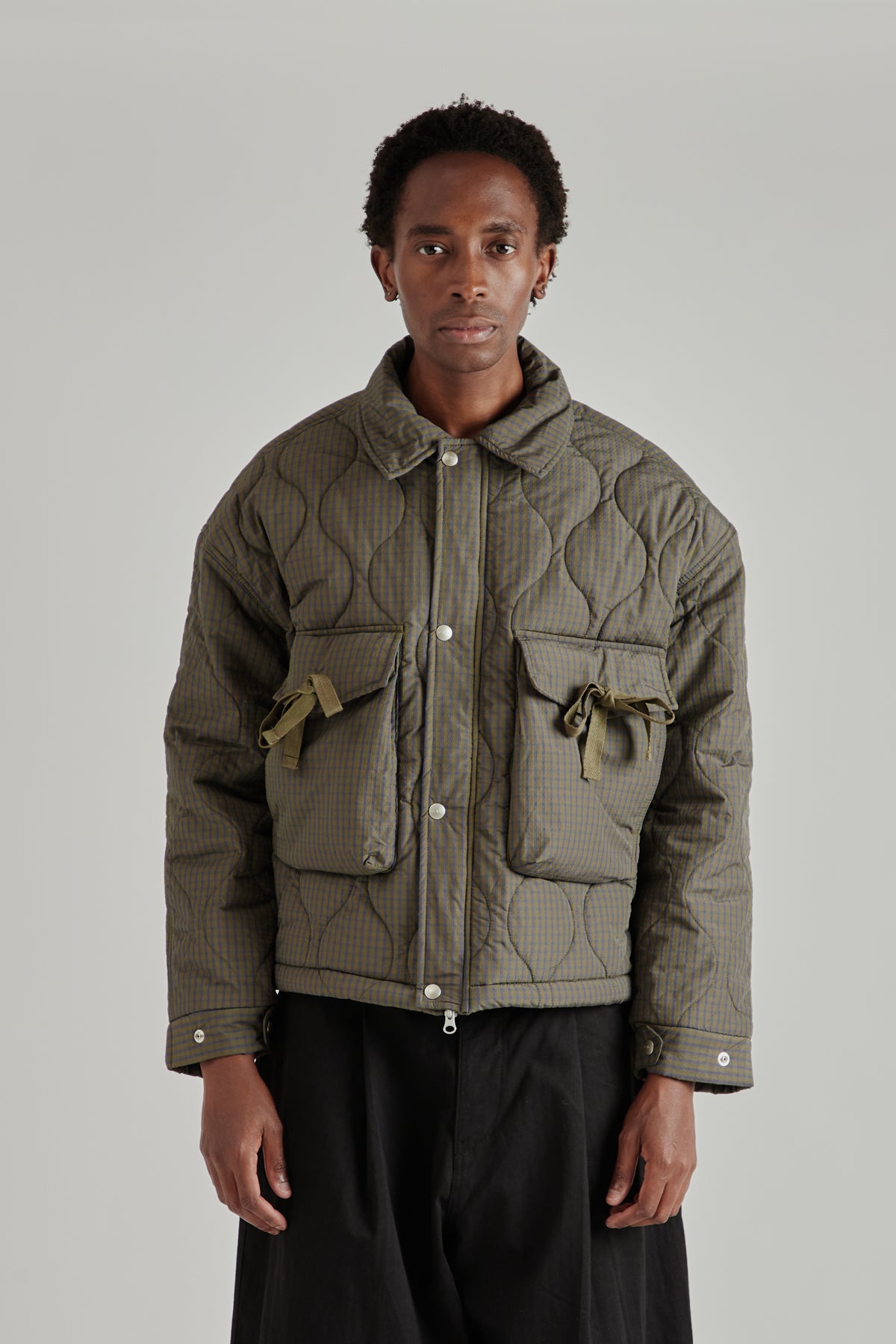 Estudio Niksen FW26 Quilted Pocket Jacket Checkered2037