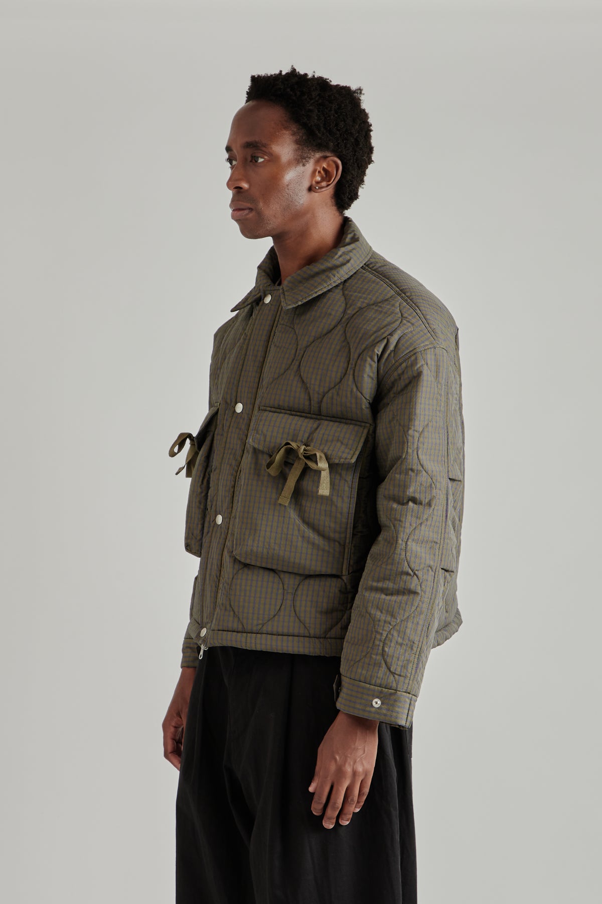 Estudio Niksen FW26 Quilted Pocket Jacket Checkered2040