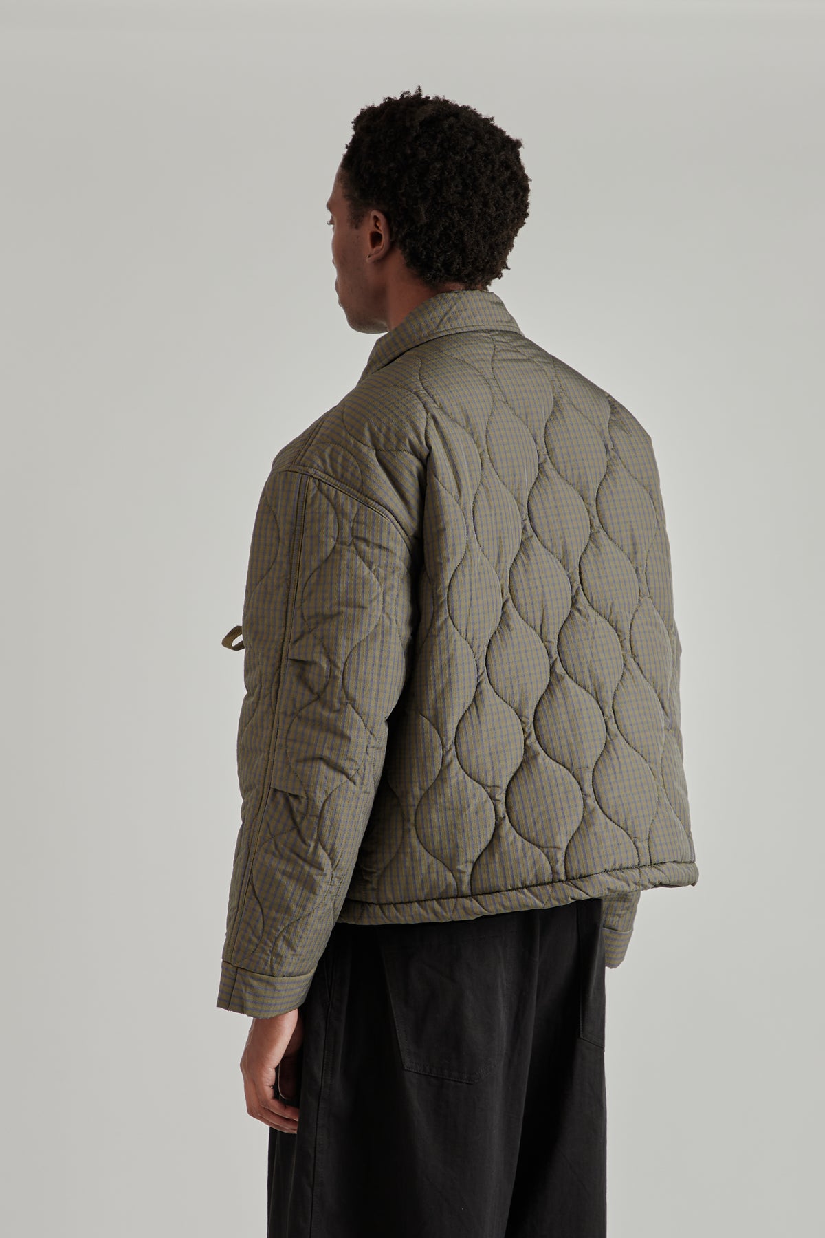 Estudio Niksen FW26 Quilted Pocket Jacket Checkered2043
