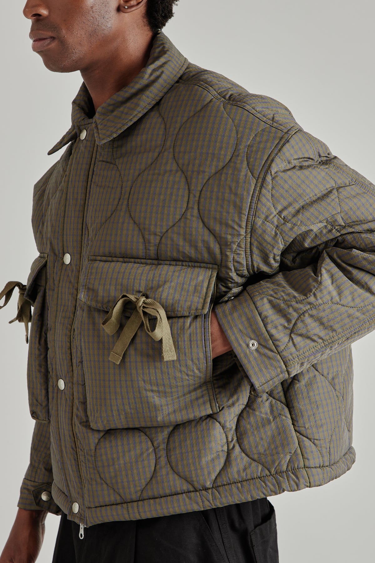 Estudio Niksen FW26 Quilted Pocket Jacket Checkered2051