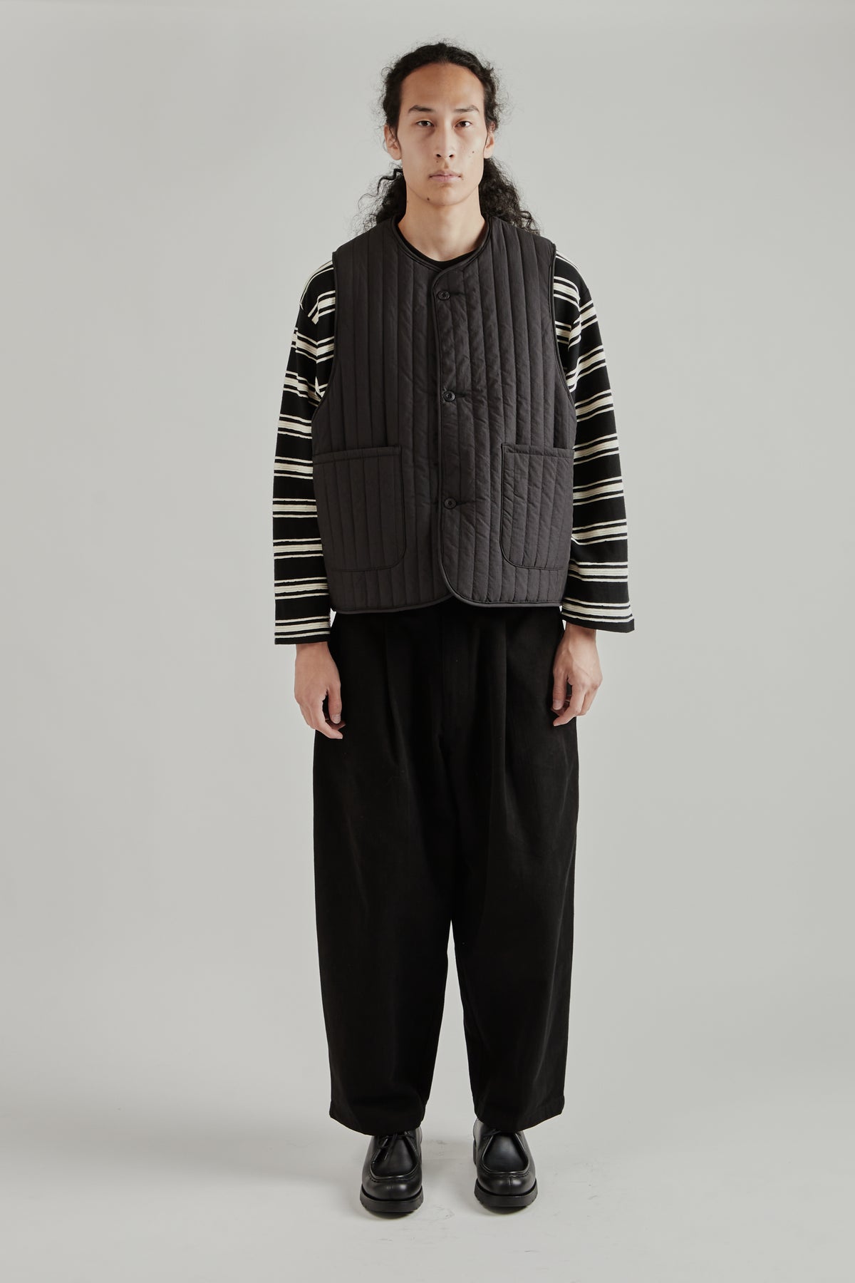 Reversible Fleece Vest - Black