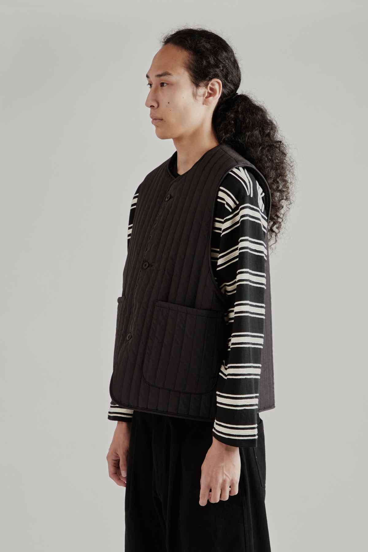 Reversible Fleece Vest - Black