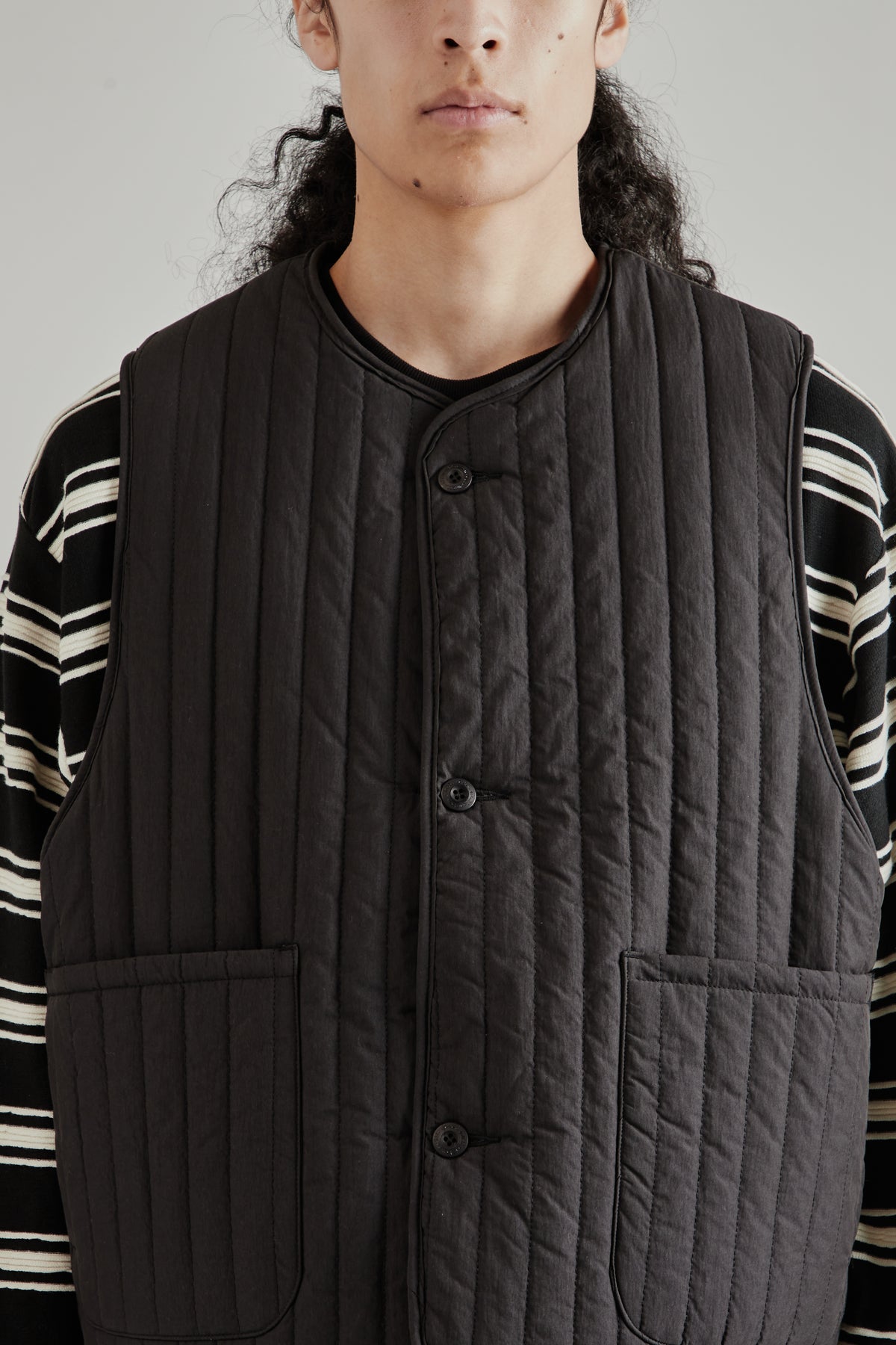 Reversible Fleece Vest - Black