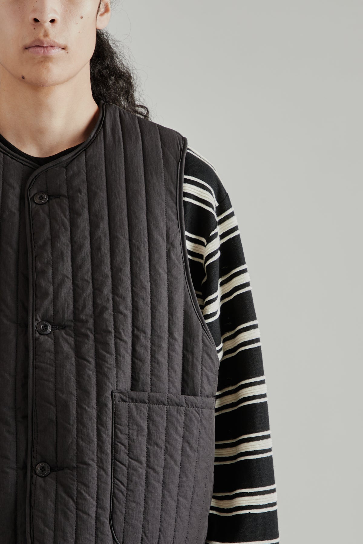 Reversible Fleece Vest - Black