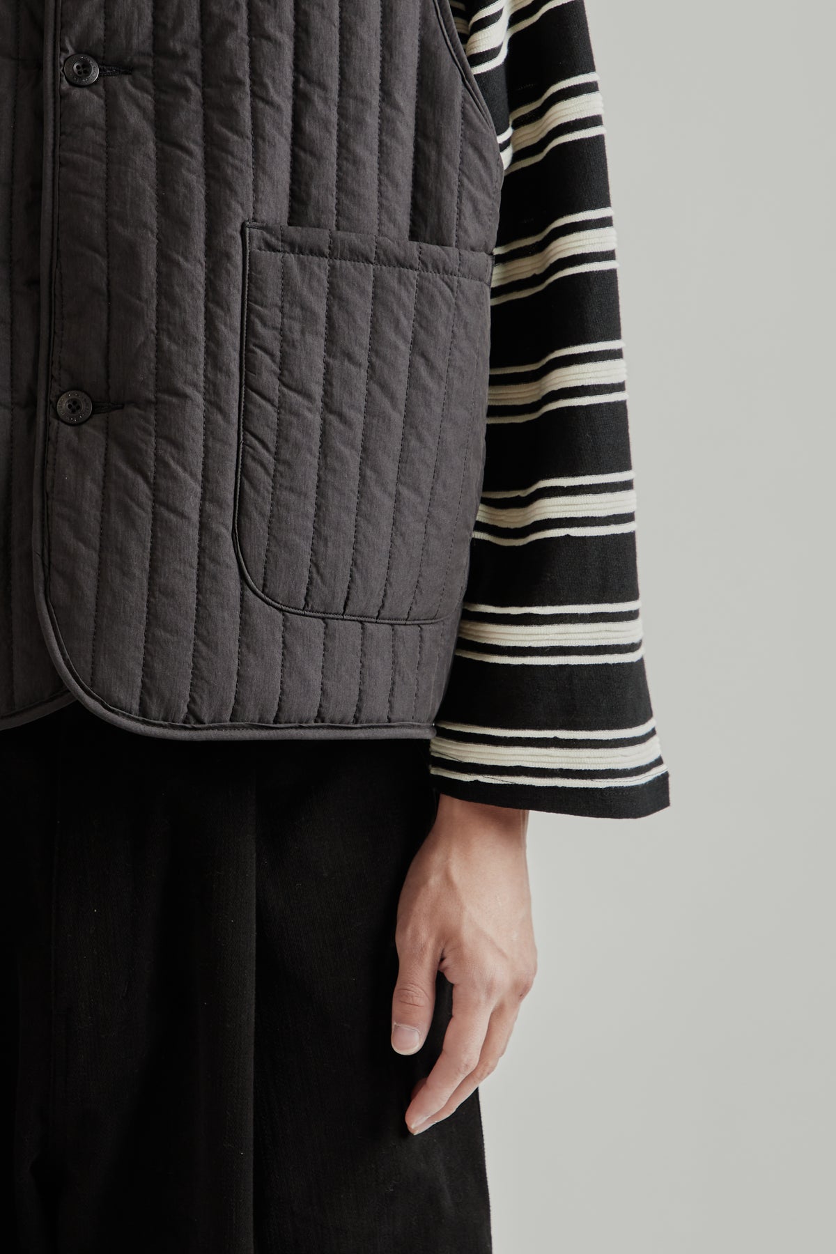 Reversible Fleece Vest - Black
