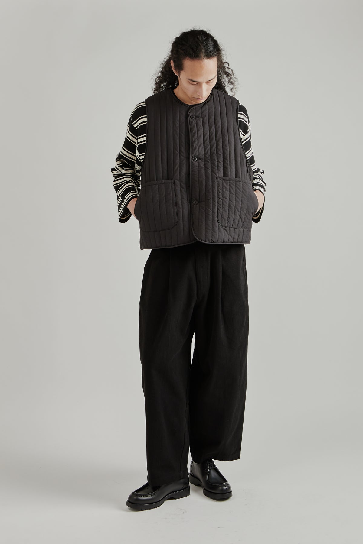 Reversible Fleece Vest - Black