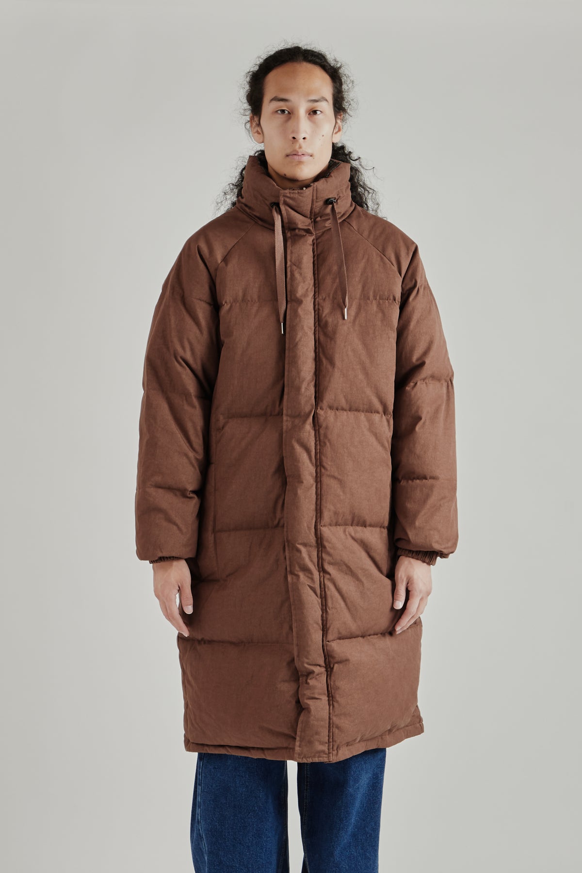 Reversible Heavy Puffer - Brown/Checkered