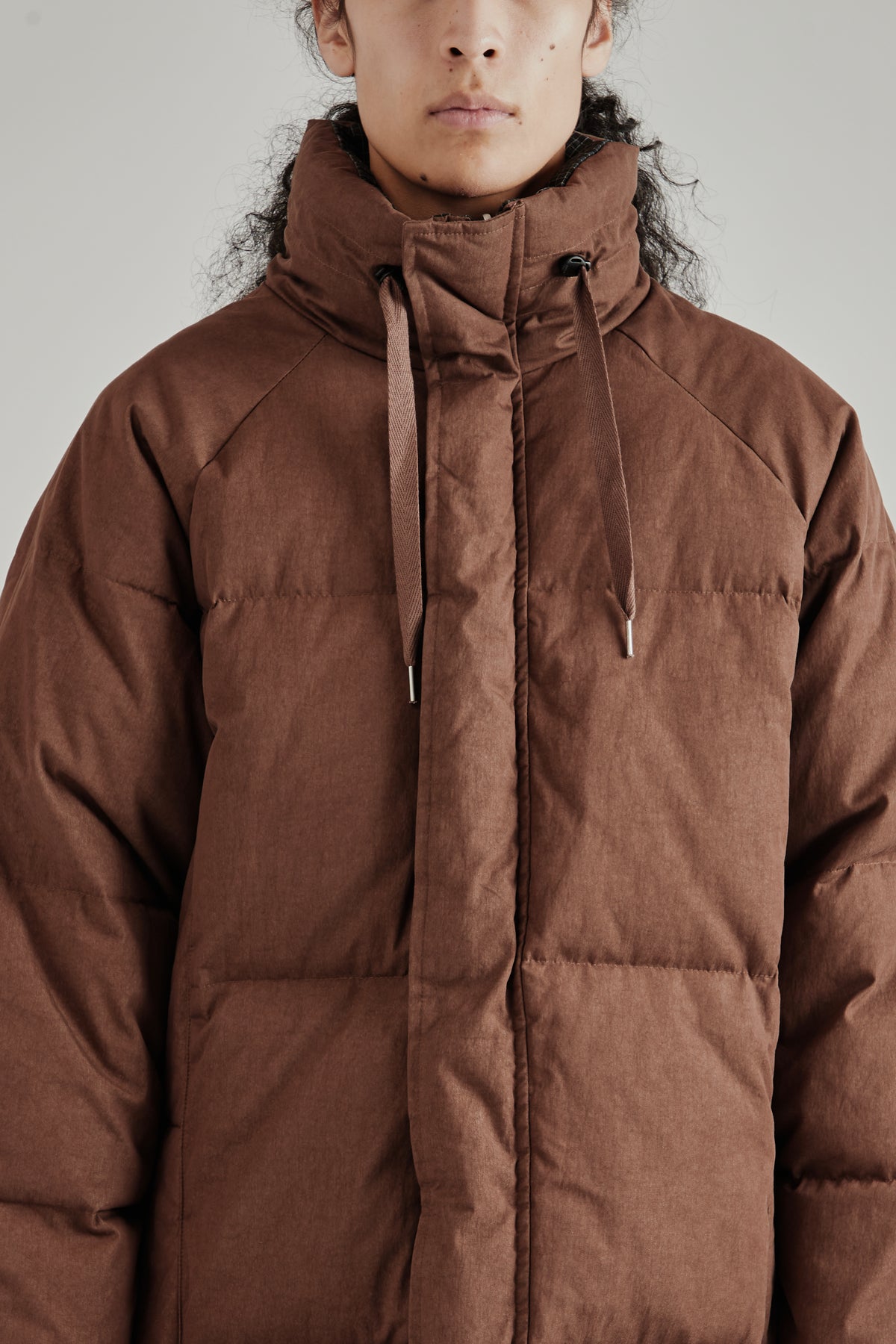Reversible Heavy Puffer - Brown/Checkered