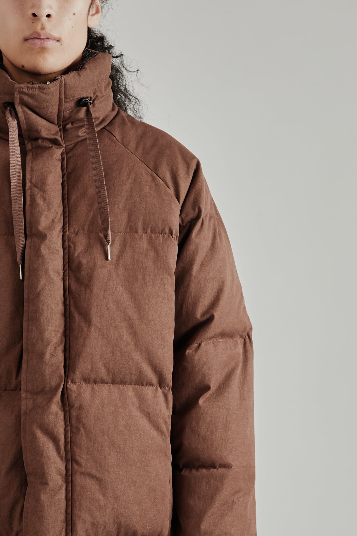 Reversible Heavy Puffer - Brown/Checkered
