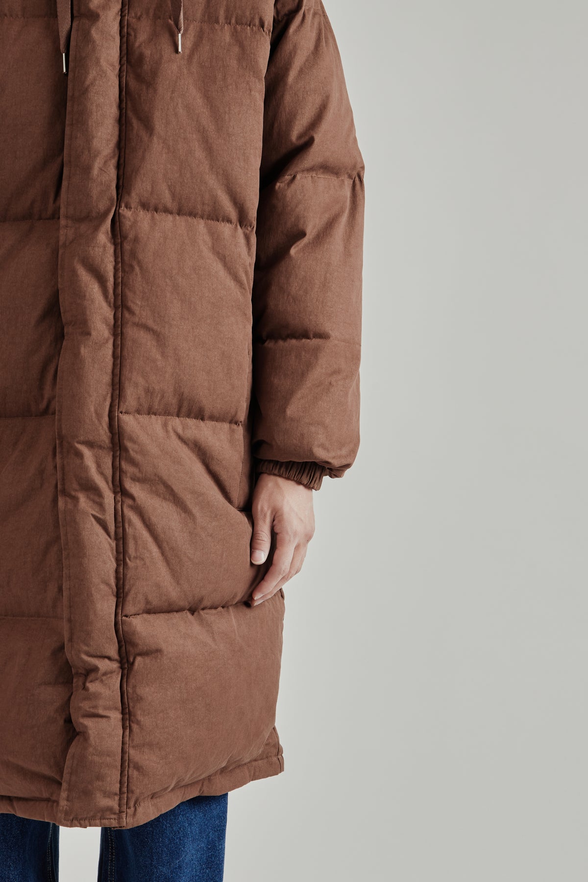 Reversible Heavy Puffer - Brown/Checkered