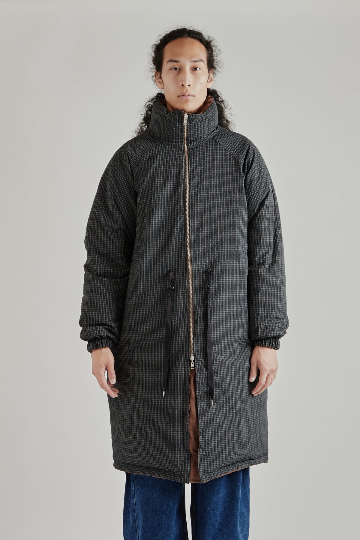 Reversible Heavy Puffer - Brown/Checkered