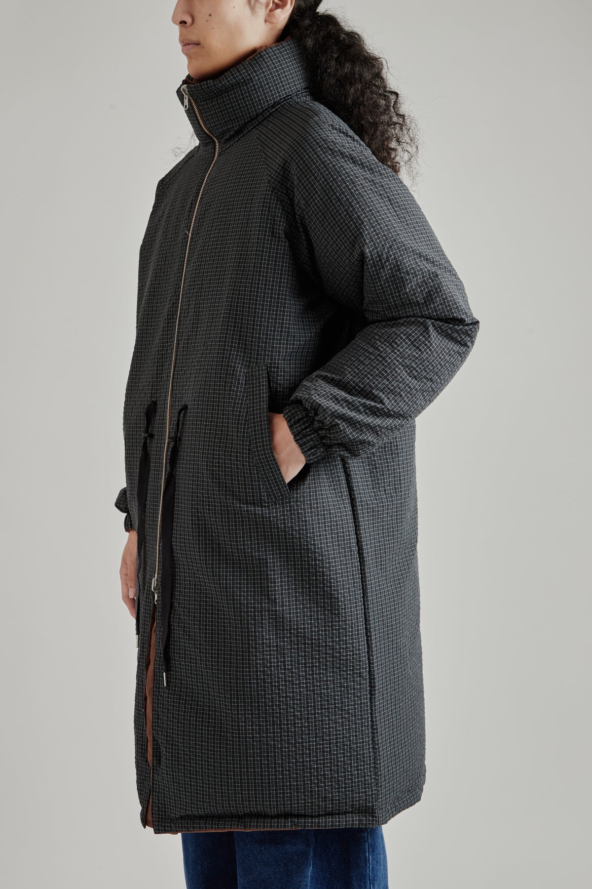 Reversible Heavy Puffer - Brown/Checkered