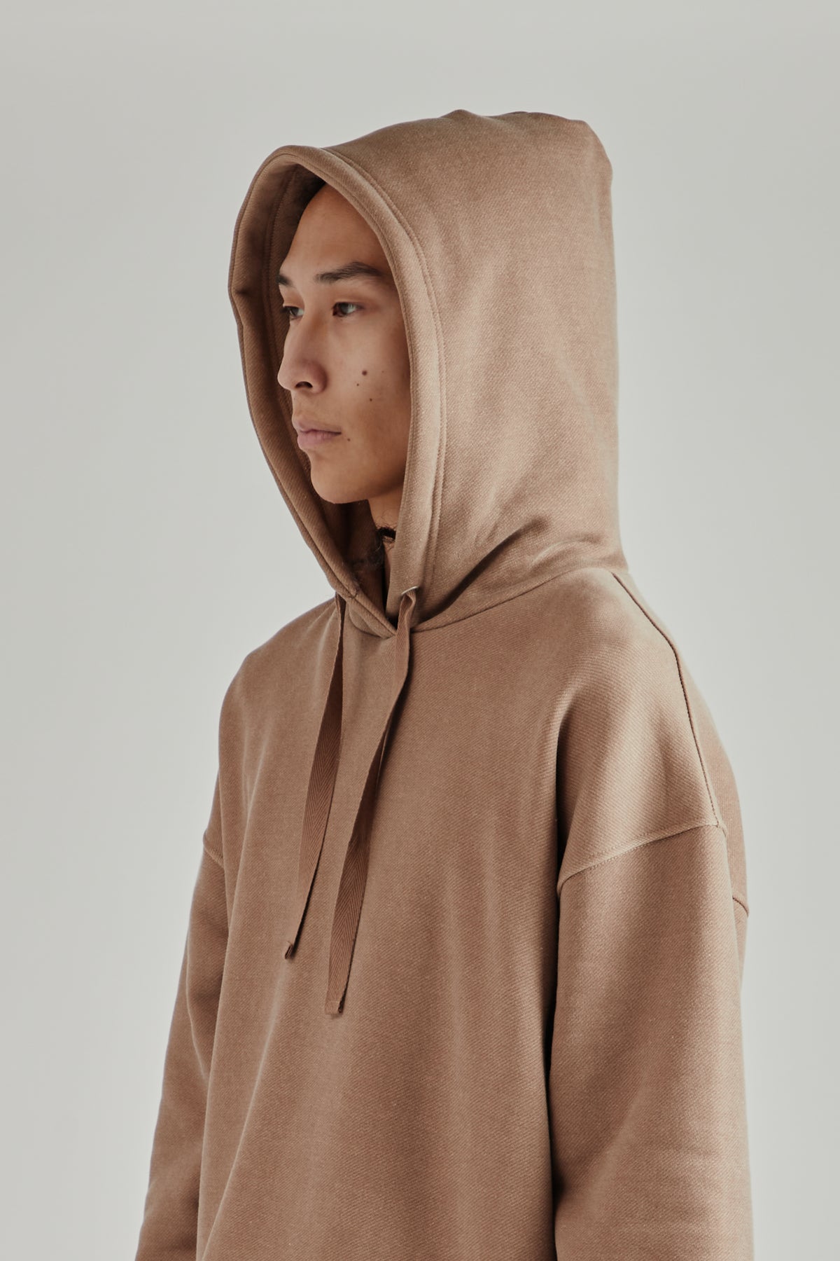 String Boxy Hoodie - Brown