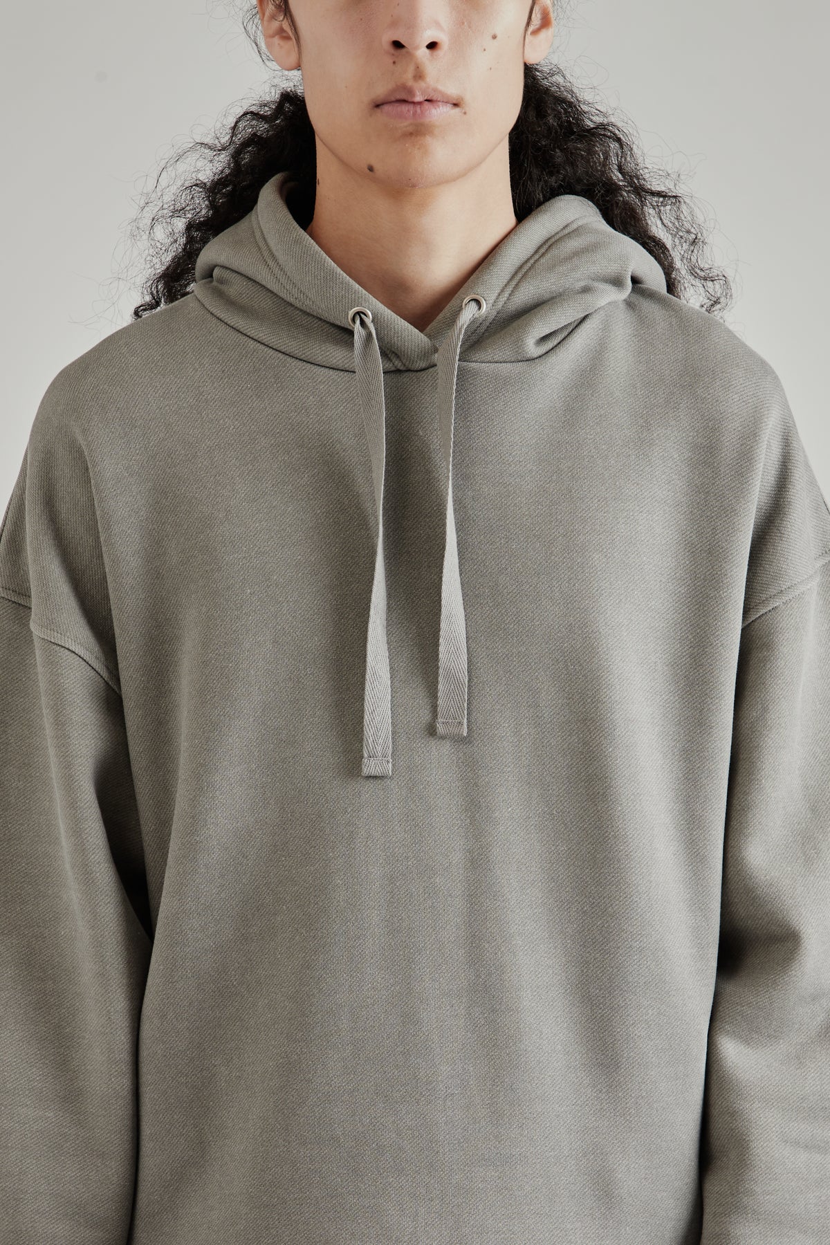 String Boxy Hoodie - Charcoal