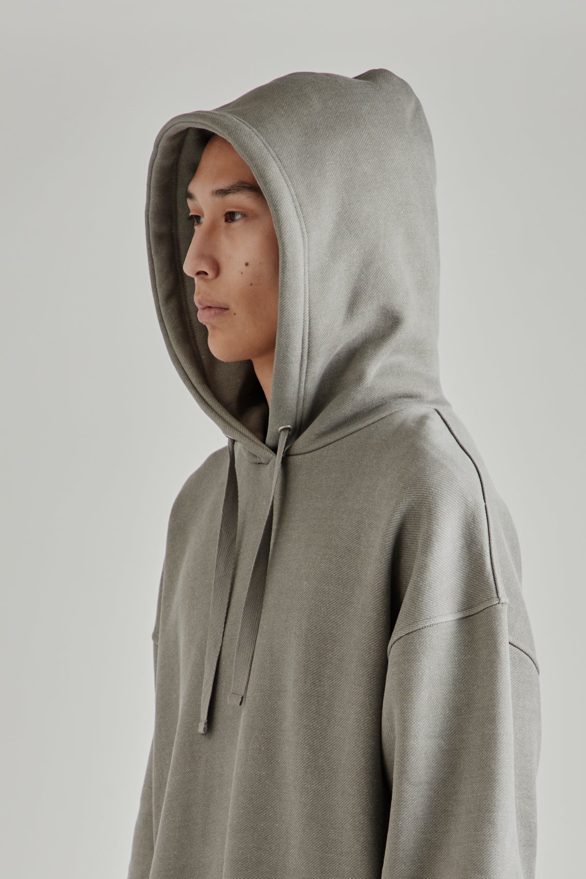 String Boxy Hoodie - Charcoal