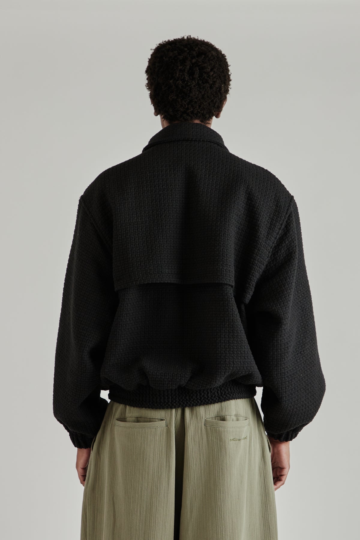 Estudio Niksen FW26 Tweed Bomber Jacket Black1599