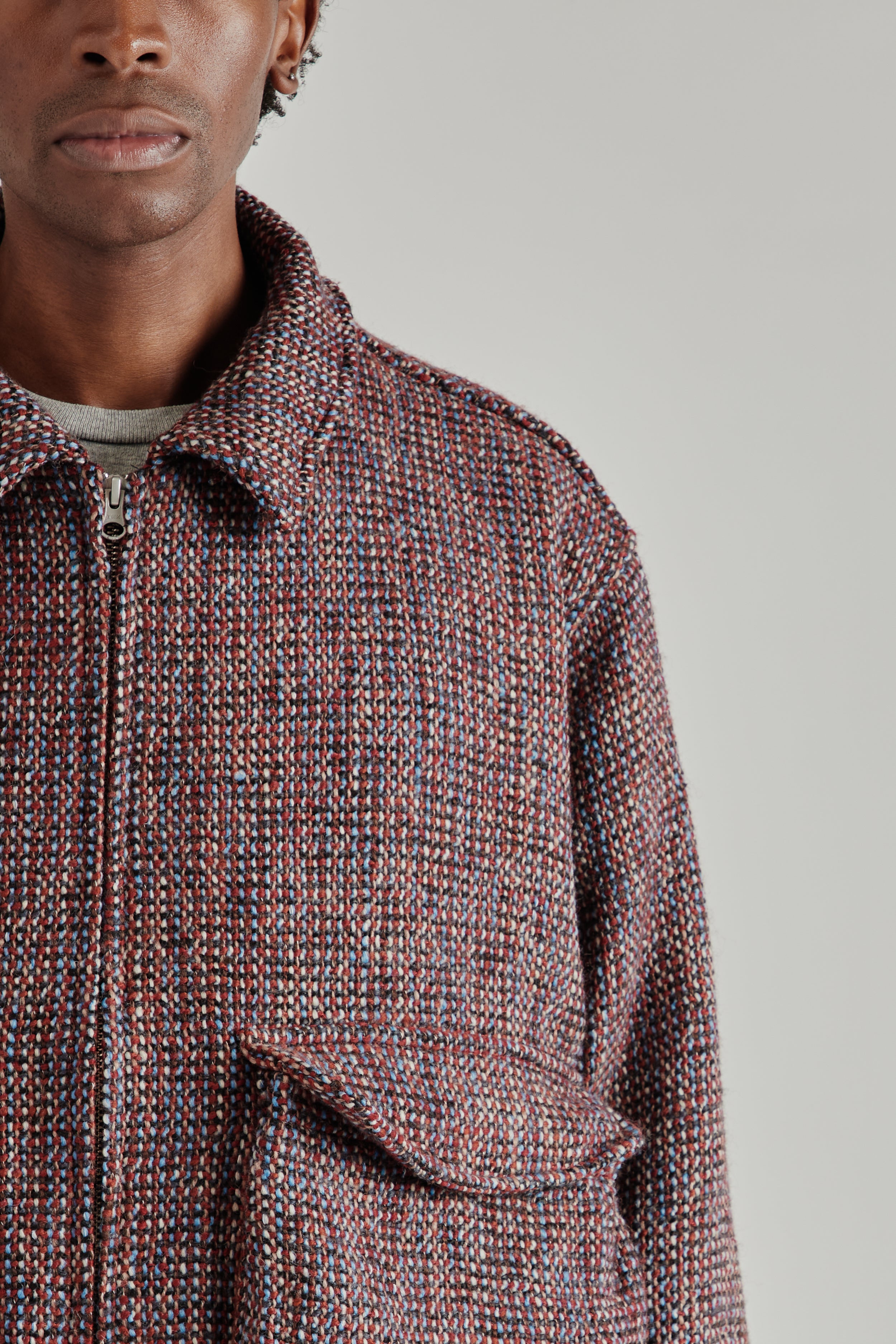 Estudio Niksen Tweed Bomber Check | Wallace Mercantile