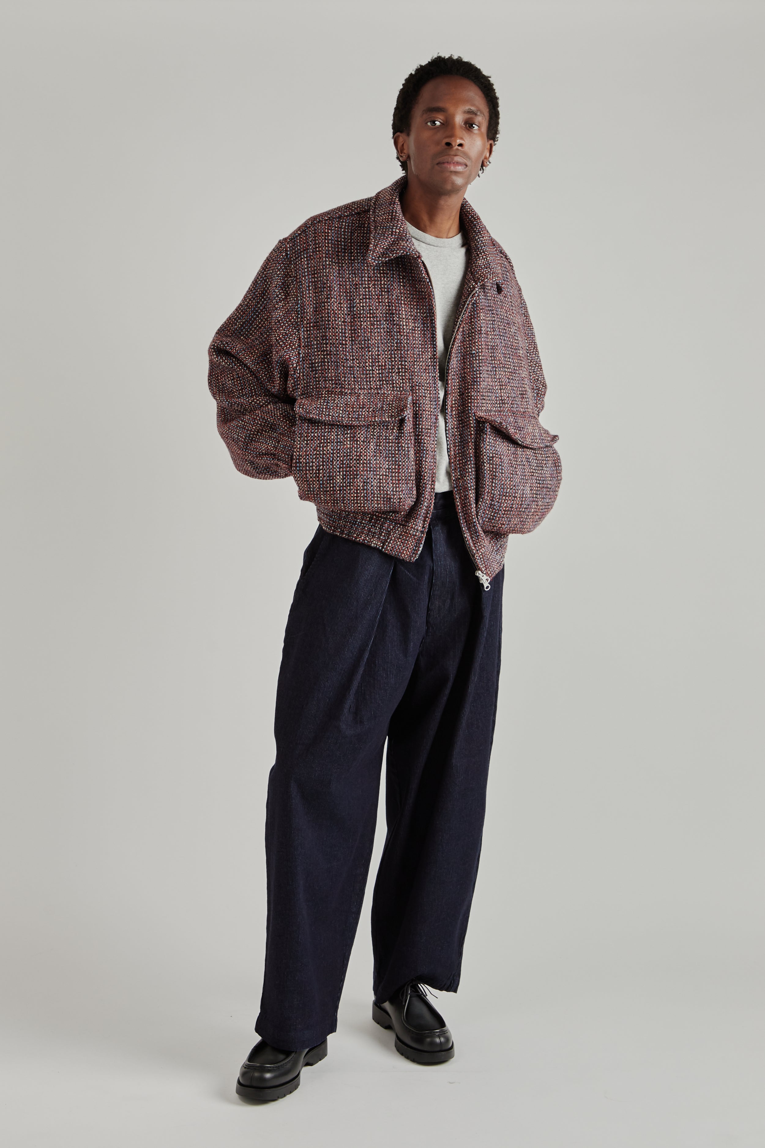 Estudio Niksen Tweed Bomber Check | Wallace Mercantile