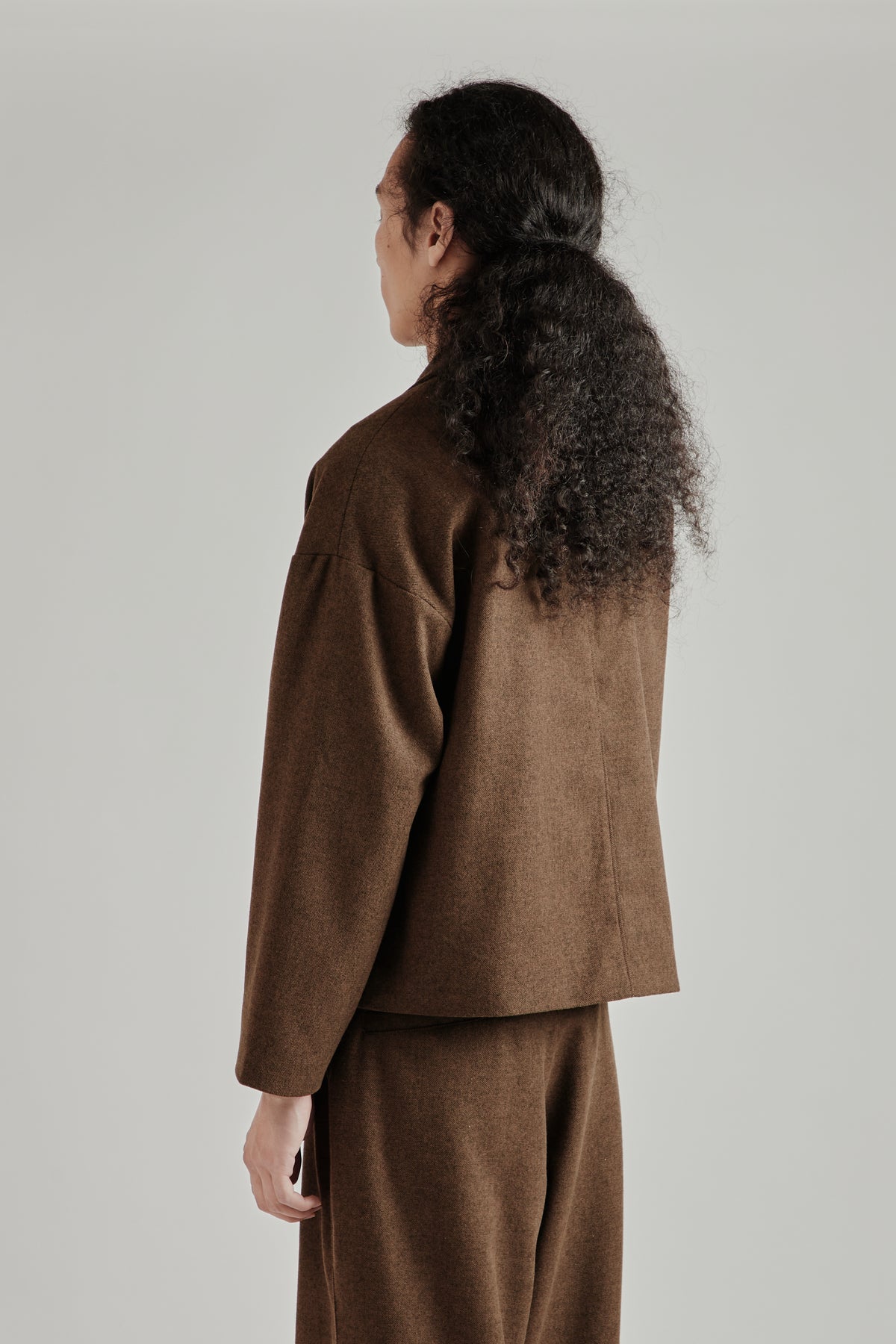 Wool Pocket Suit Jacket - Brown
