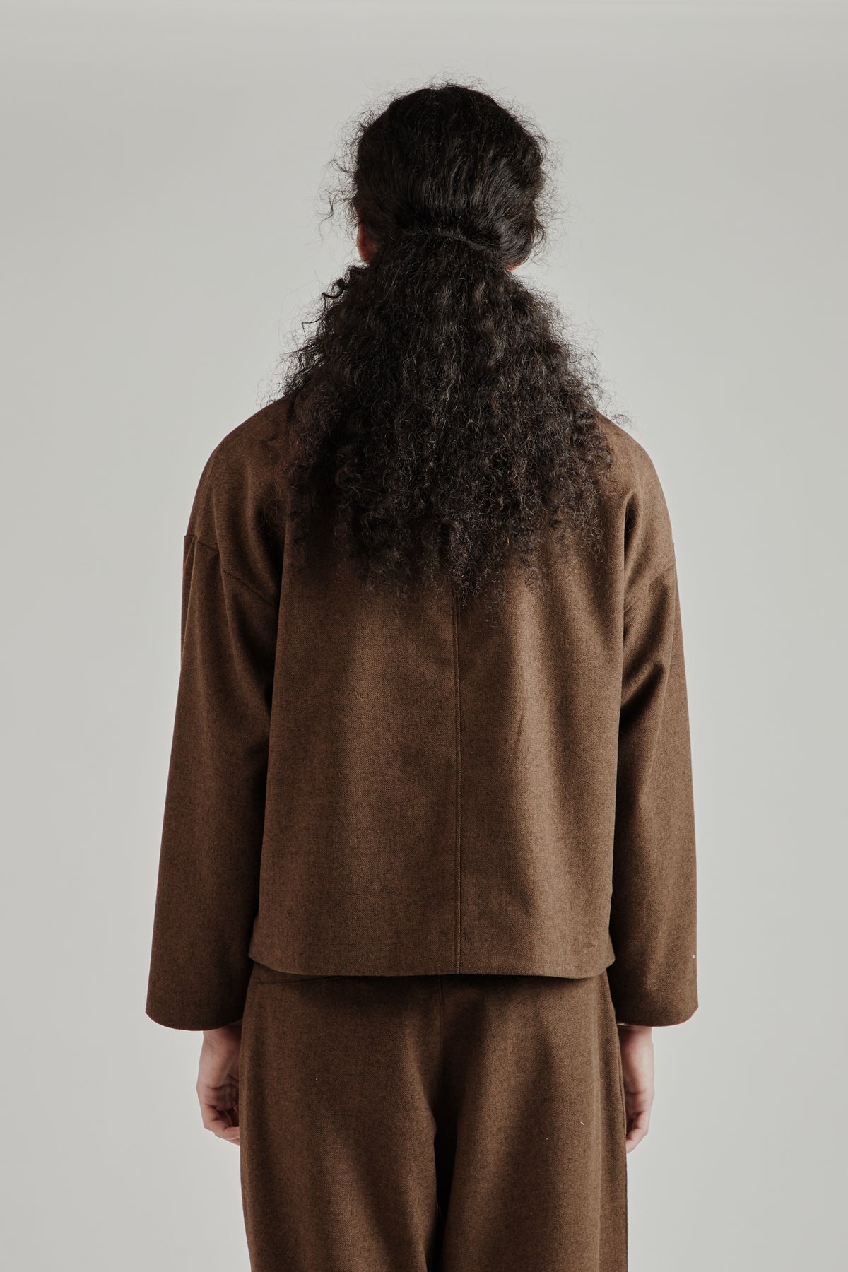 Wool Pocket Suit Jacket - Brown