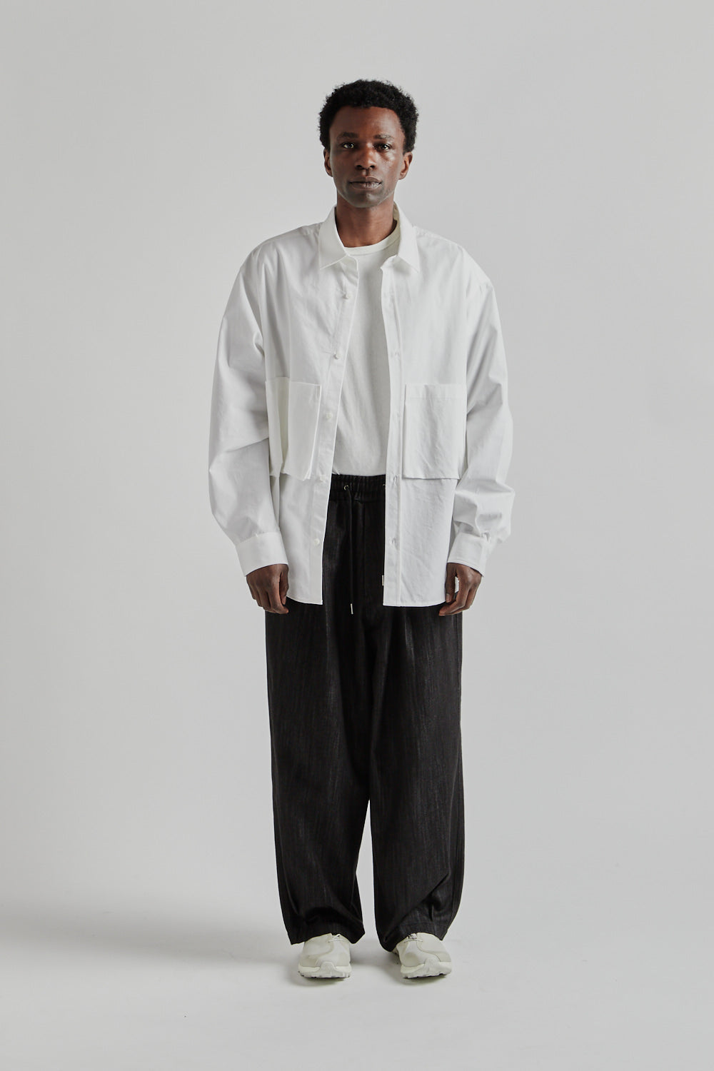 Estudio Niksen SS25 Pintuck Balloon Pants Black Denim 1