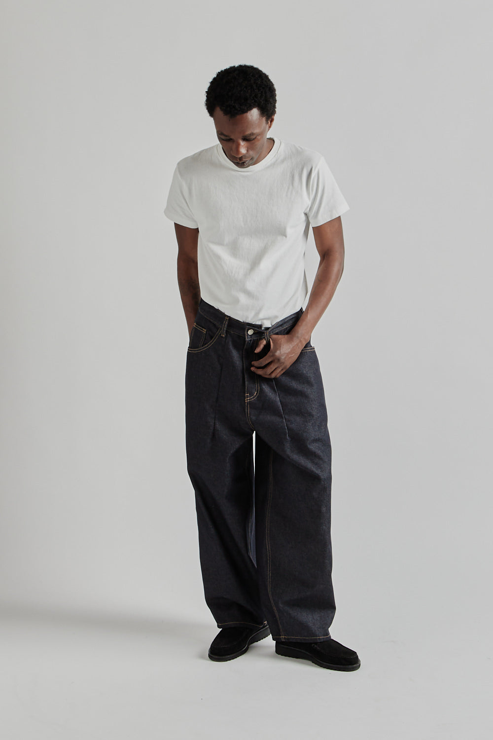 Estudio Niksen SS25 Raw Denim Balloon Jeans Indigo Raw Denim 10