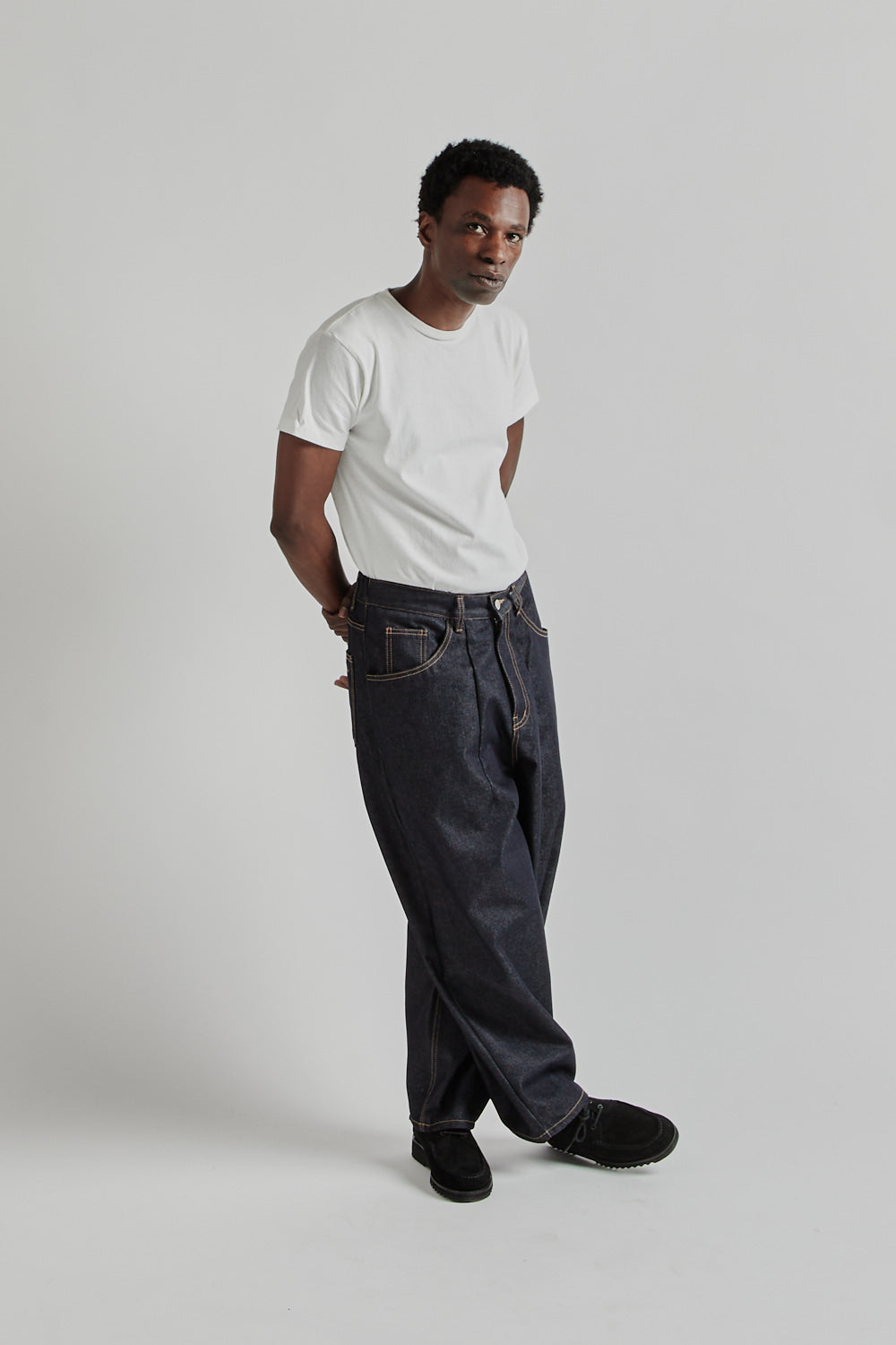 Estudio Niksen SS25 Raw Denim Balloon Jeans Indigo Raw Denim 11