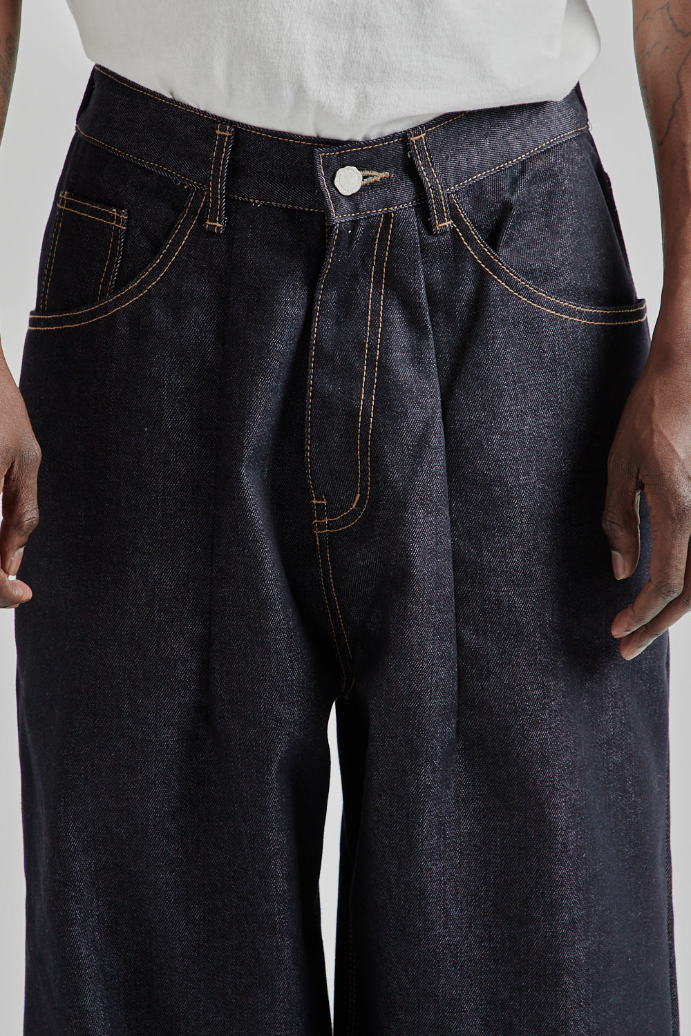 Estudio Niksen SS25 Raw Denim Balloon Jeans Indigo Raw Denim 7