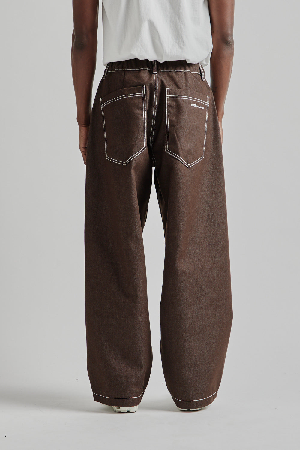 Estudio Niksen SS25 Raw Denim In-Stitch Jeans Brown 4