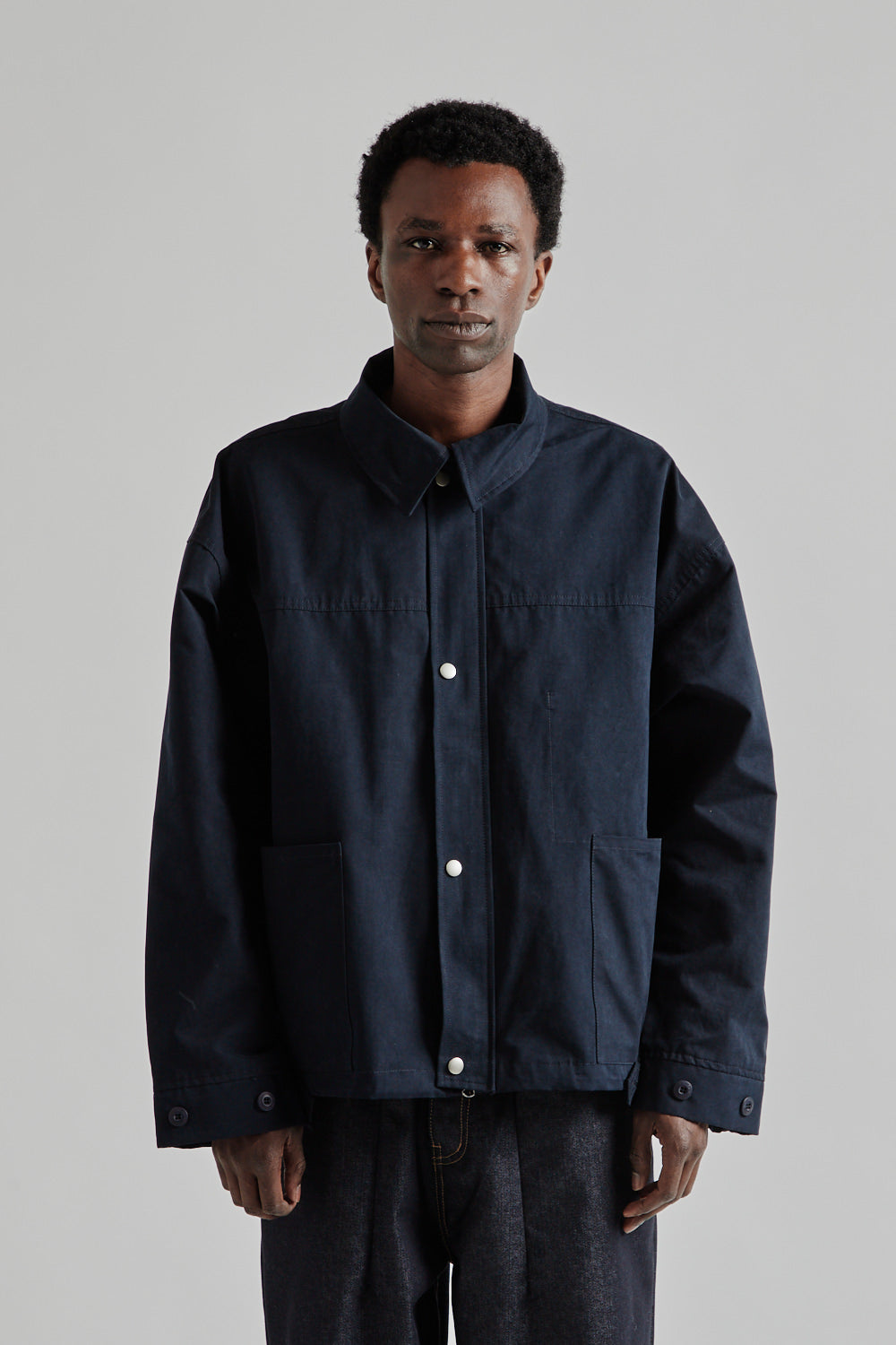 Estudio Niksen SS25 Side Pocket Hunters Jacket Navy 3