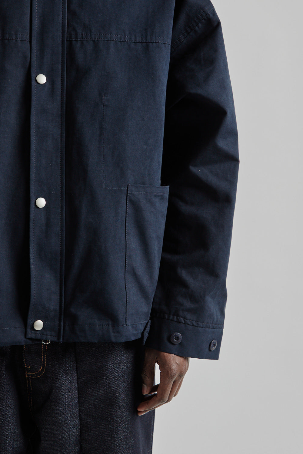 Estudio Niksen SS25 Side Pocket Hunters Jacket Navy 7
