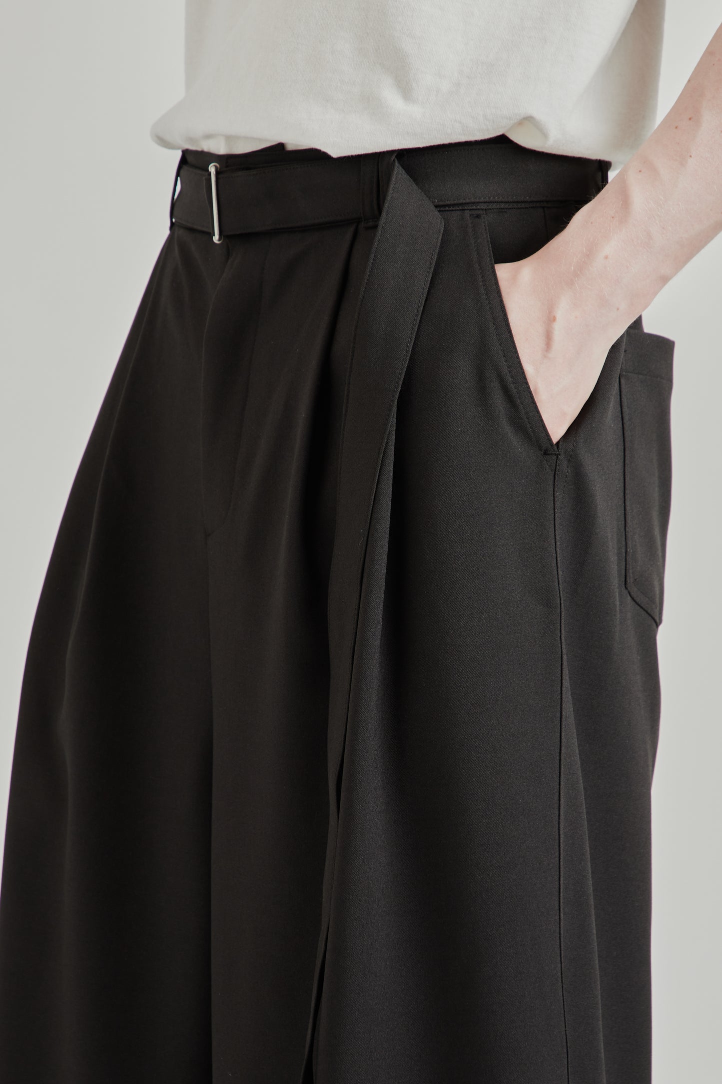Belt Suit Capris - Black