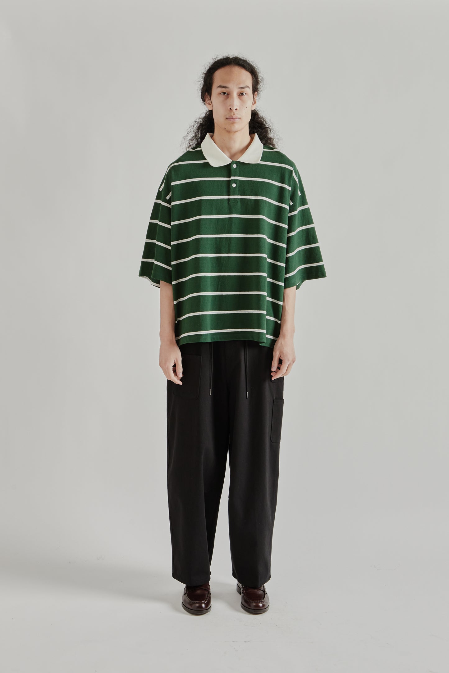 Estudio Niksen SS26 Boxy Jersey Polo Green1012
