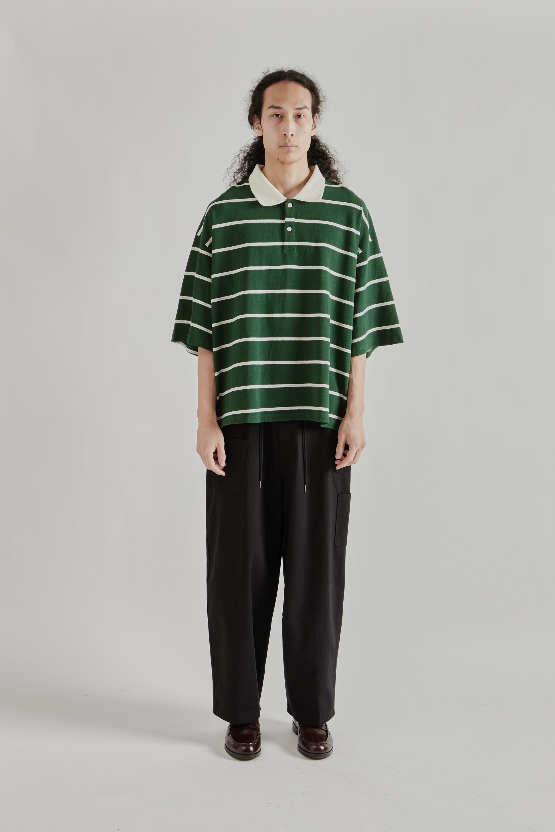 Estudio Niksen SS26 Boxy Jersey Polo Green1012