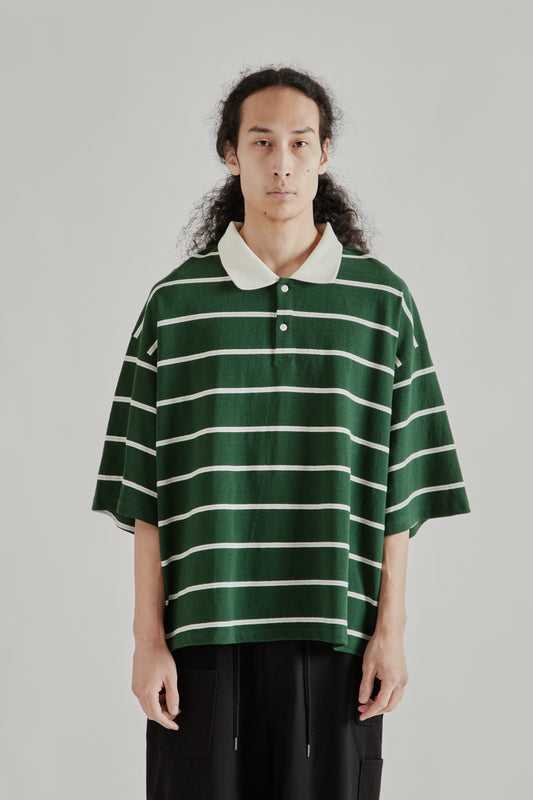 Estudio Niksen SS26 Boxy Jersey Polo Green1014